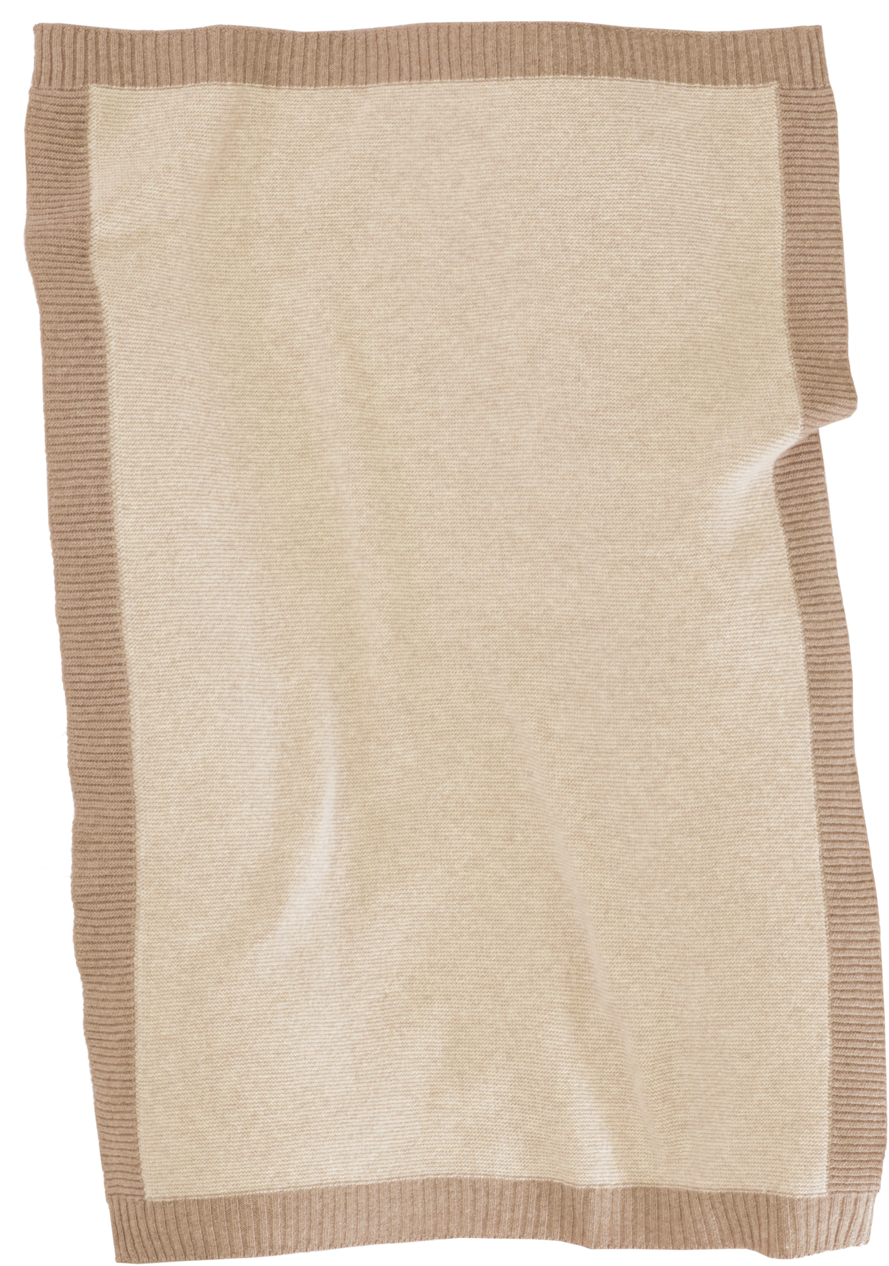 Babydecke Babydecke Wool Knit, Biederlack, 75 x 100, mit kontrastfarbigem Patentrand