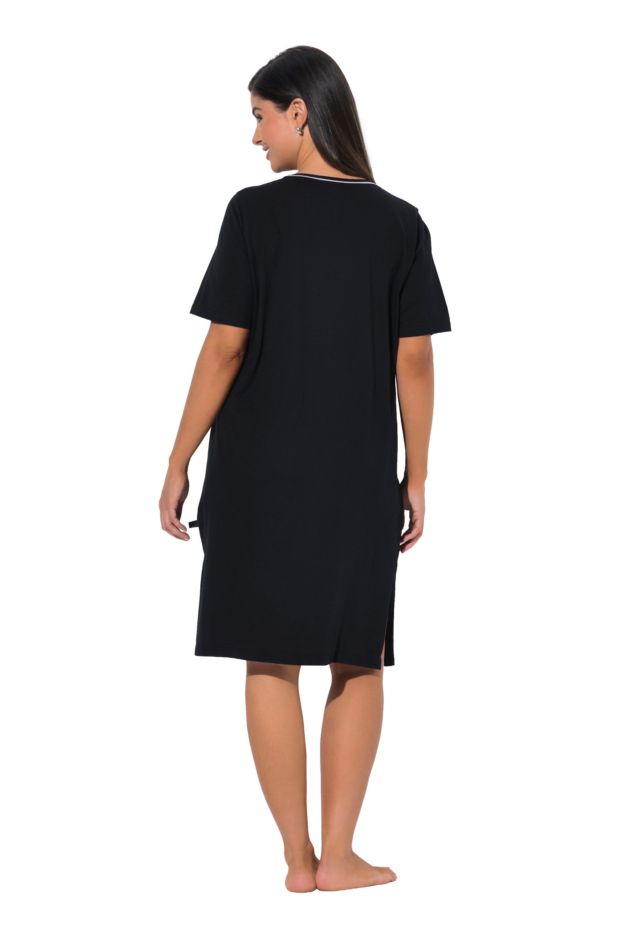 Ulla Popken Bigshirt Bigshirts 2er-Pack Ziersteine/Safari Rundhals