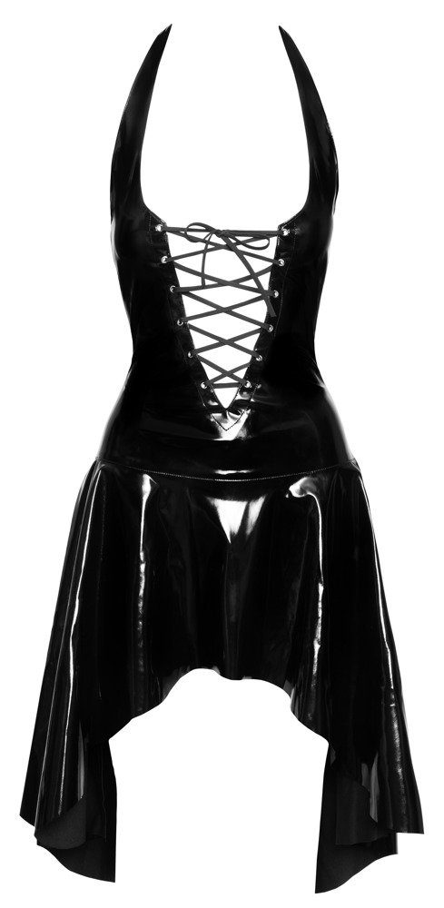 Level Level (2XL,L,M,S,XL) Partykleid Kleid Black Black Lack aus - -