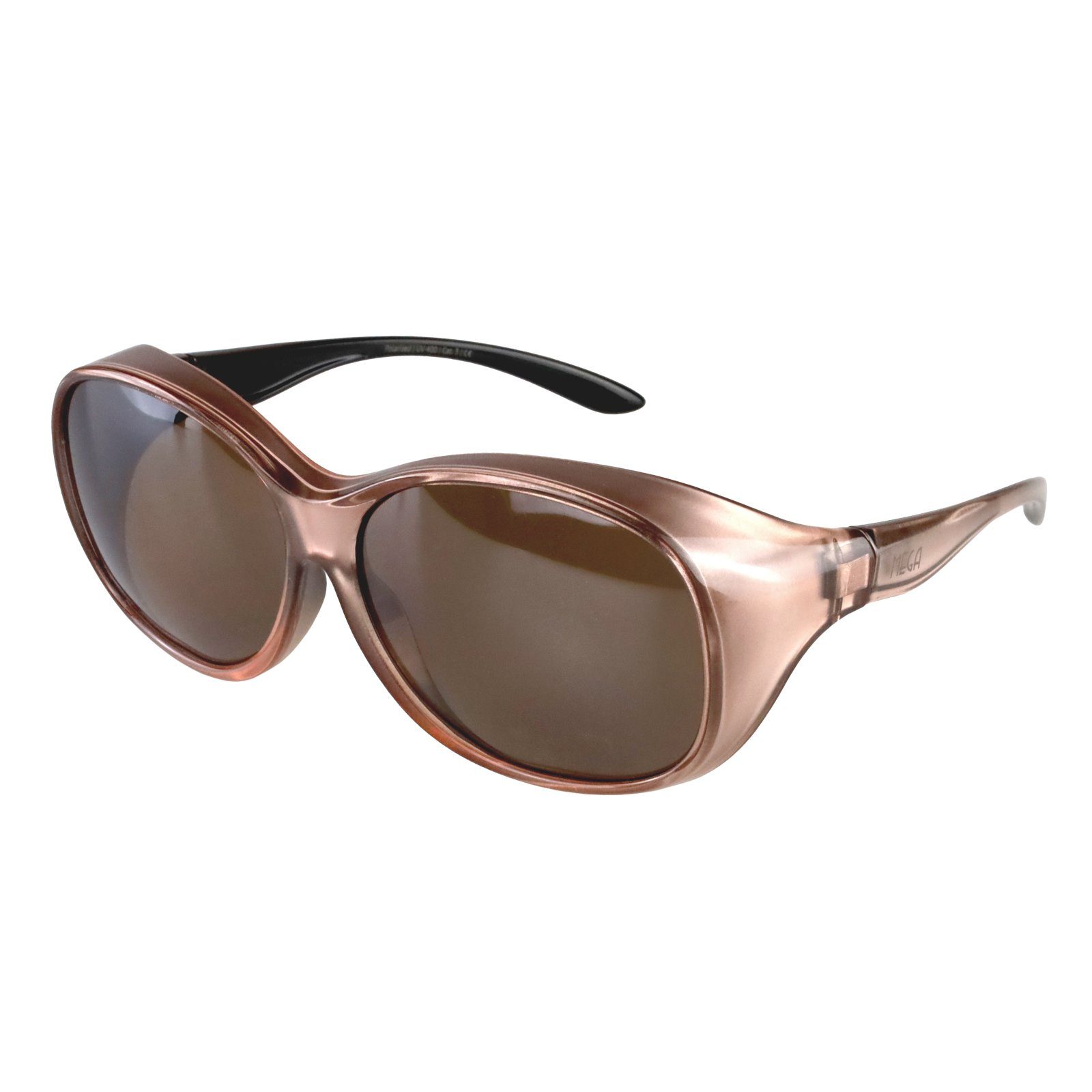 ActiveSol SUNGLASSES Sonnenbrille Überziehsonnenbrille Damen MEGA (inklusive Schiebebox und Brillenputztuch) Vintage Stil Rosé