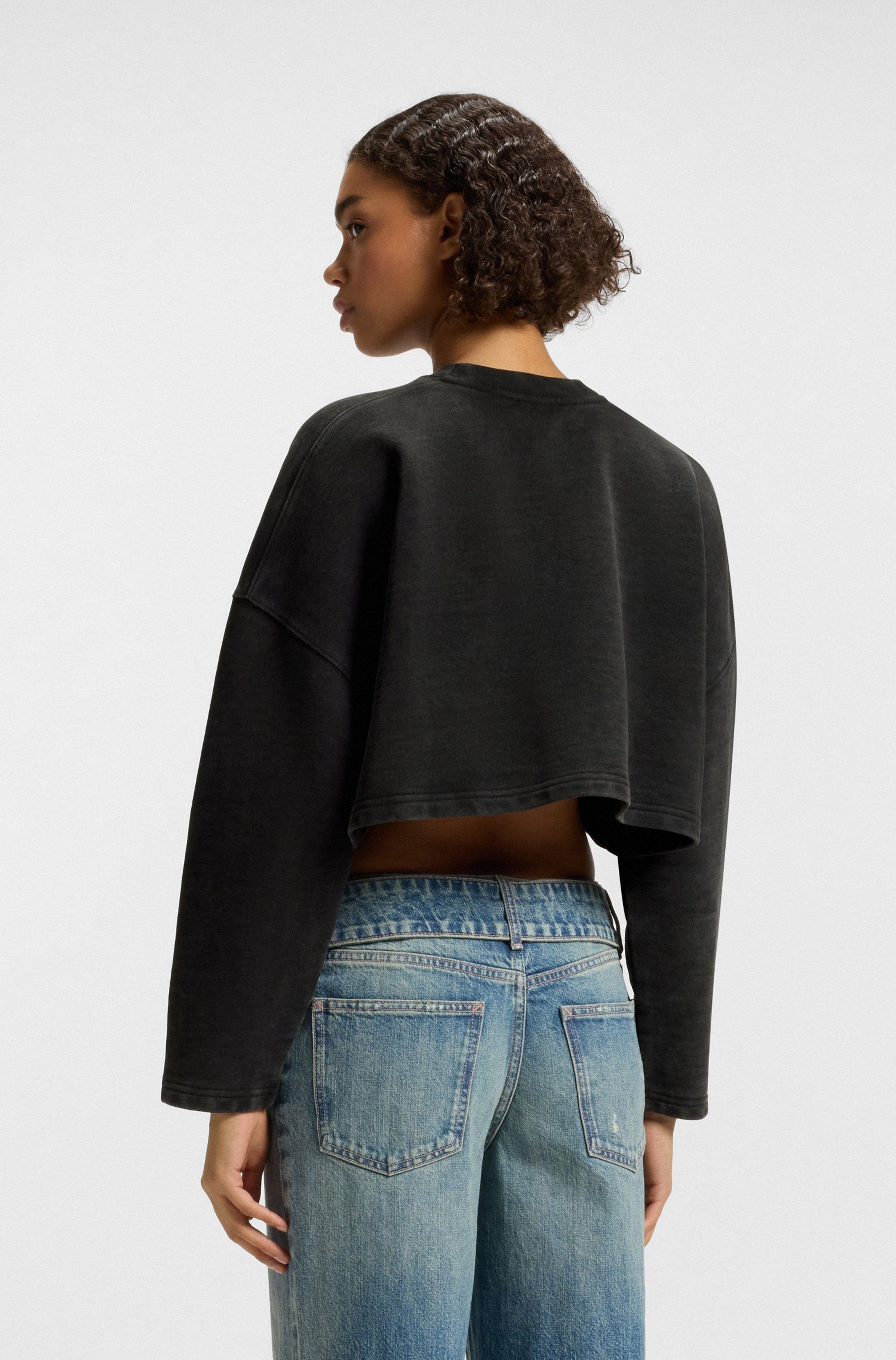 HUGO Blue Sweatshirt Derissa in Cropped-Länge günstig online kaufen