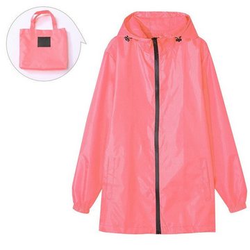 AUKUU Regenmantel Modische Modische und leichte Outdoor Sport Lauf Regenmanteljacke kurze regendichte Windjacke für Damen mit