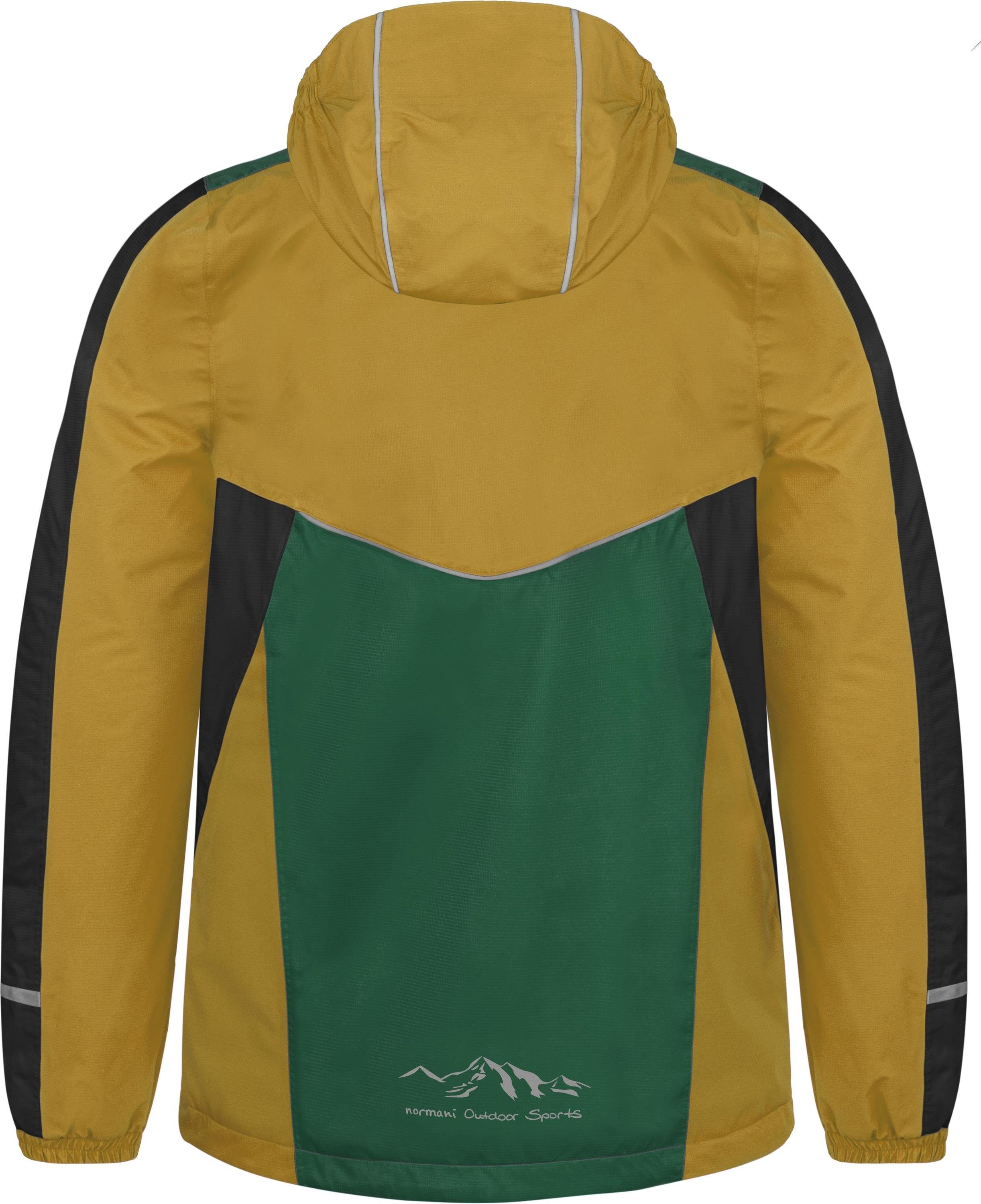normani Regenjacke Kinder Regenjacke Puyallup Wasserdichte Sommerjacke, ungefütterte Outdoorjacke mit Reflektoren