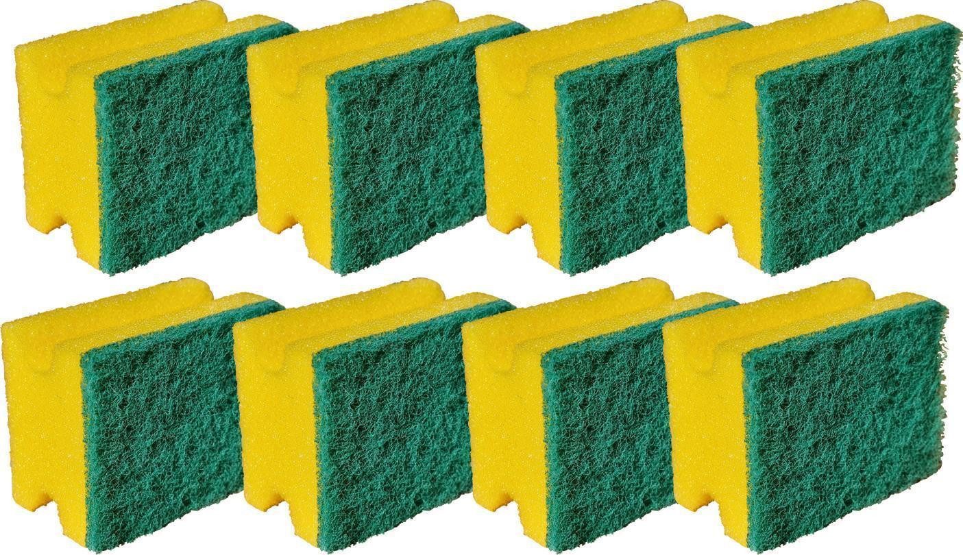 Elina Med Reinigungsschwamm 8er Pack Schwamm Topfreiniger mit Griffleiste, Topfreiniger Küchenschwamm Spülschwamm Scheuerschwamm