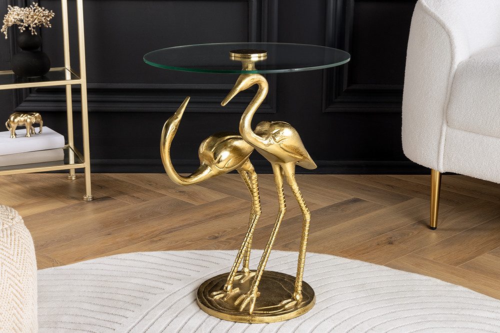 riess-ambiente Beistelltisch WILDLIFE CRANE 55cm gold günstig online kaufen