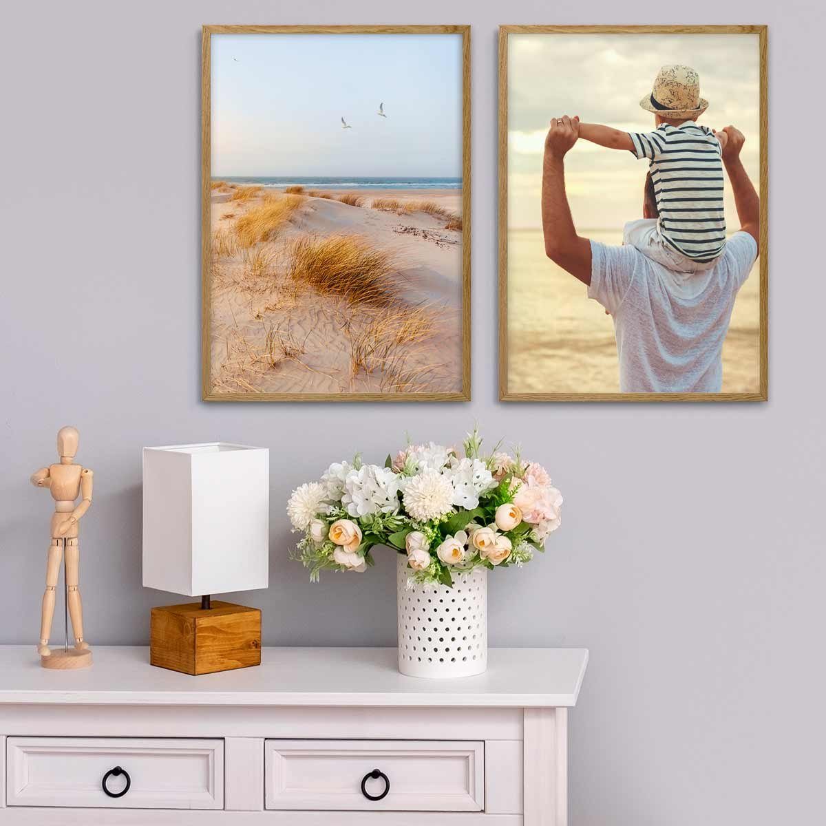 PHOTOLINI Bilderrahmen 2er Set Massivholz-Rahmen Modern günstig online kaufen
