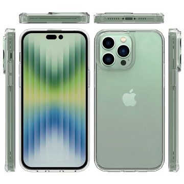 CoverKingz Handyhülle Hülle für Apple iPhone 14 Pro Max Handy Case Hybrid Silikon Bumper 17,00 cm (6,7 Zoll), Handyhülle Schutzhülle Transparent Hybrid Silikonhülle Bumper