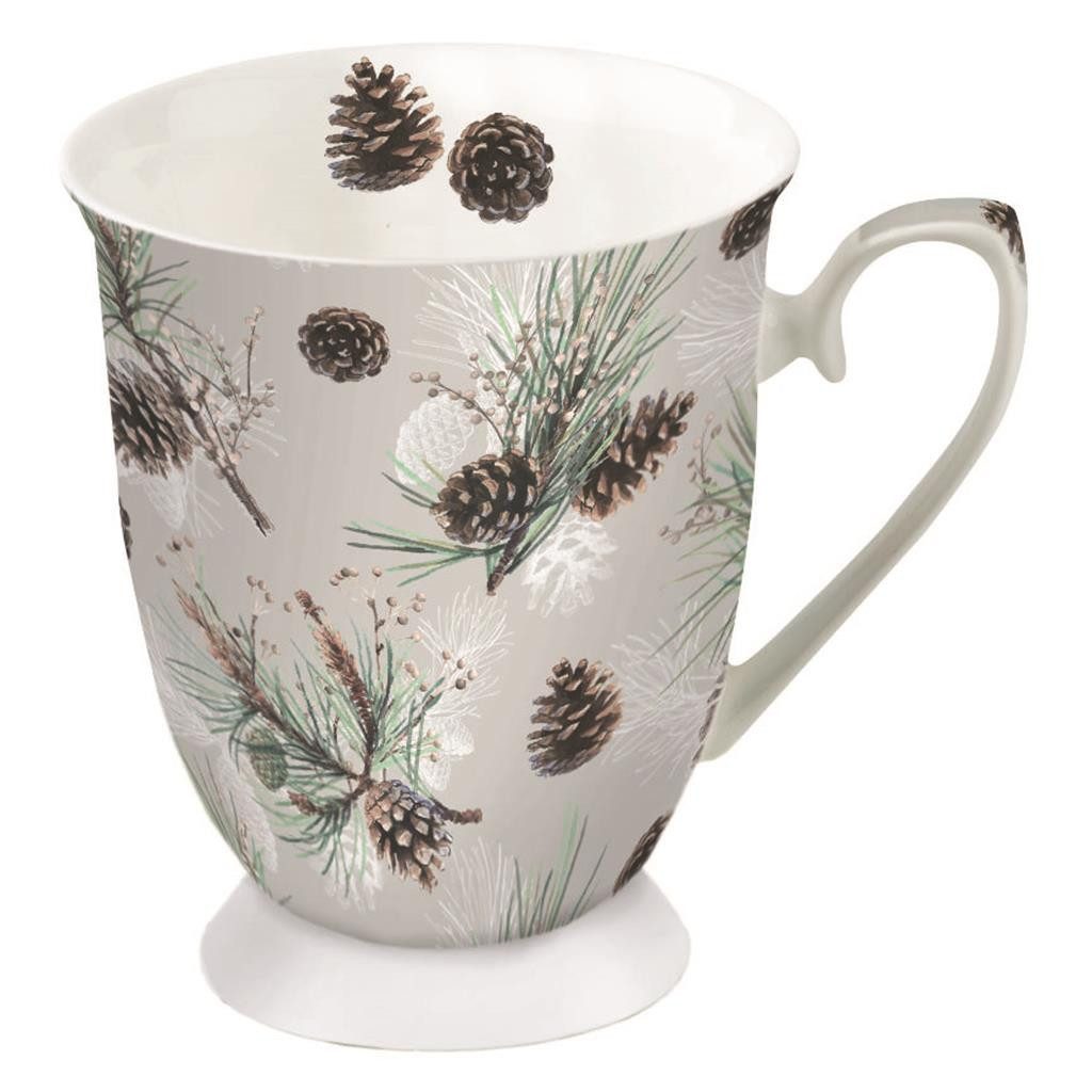 Ambiente® Papierserviette Weihnachten - Becher – Mug 0,25 L - Fine Bone China - Format: Ø 7,5
