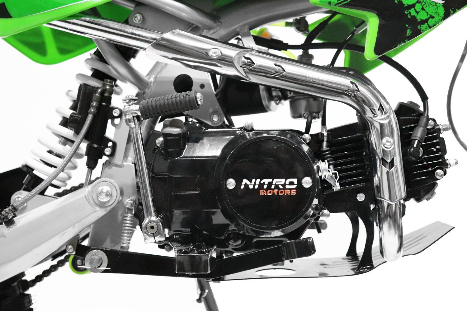Nitro Motors Dirt-Bike NXD Rot Kinder Pitbike, Dirtbike midi Gang 4 14/12" 125cc Crossbike
