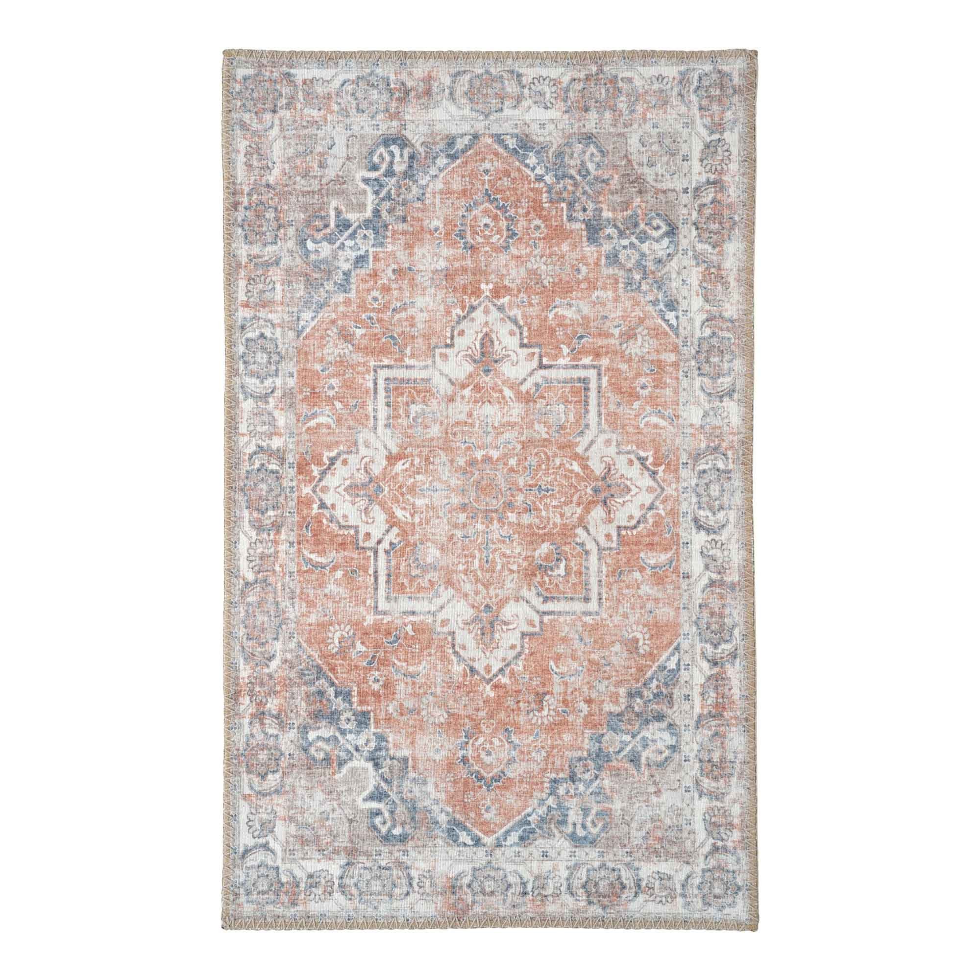 House Nordic Teppich Hawai Fußmatte, orange und blau., Höhe: 1 mm