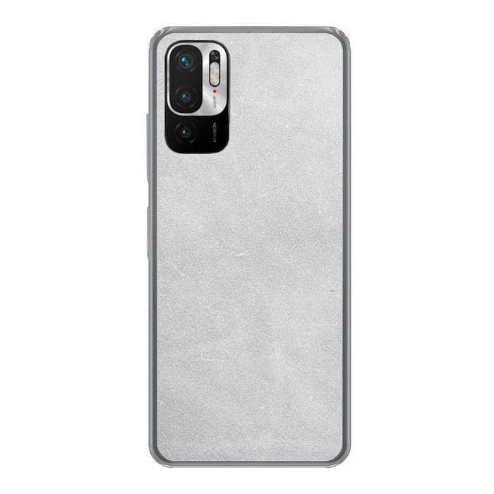 MuchoWow Handyhülle Leder - Strukturiert - Lederoptik - Beige Phone Case Handyhülle Xiaomi Redmi Note 10 5G Silikon Schutzhülle
