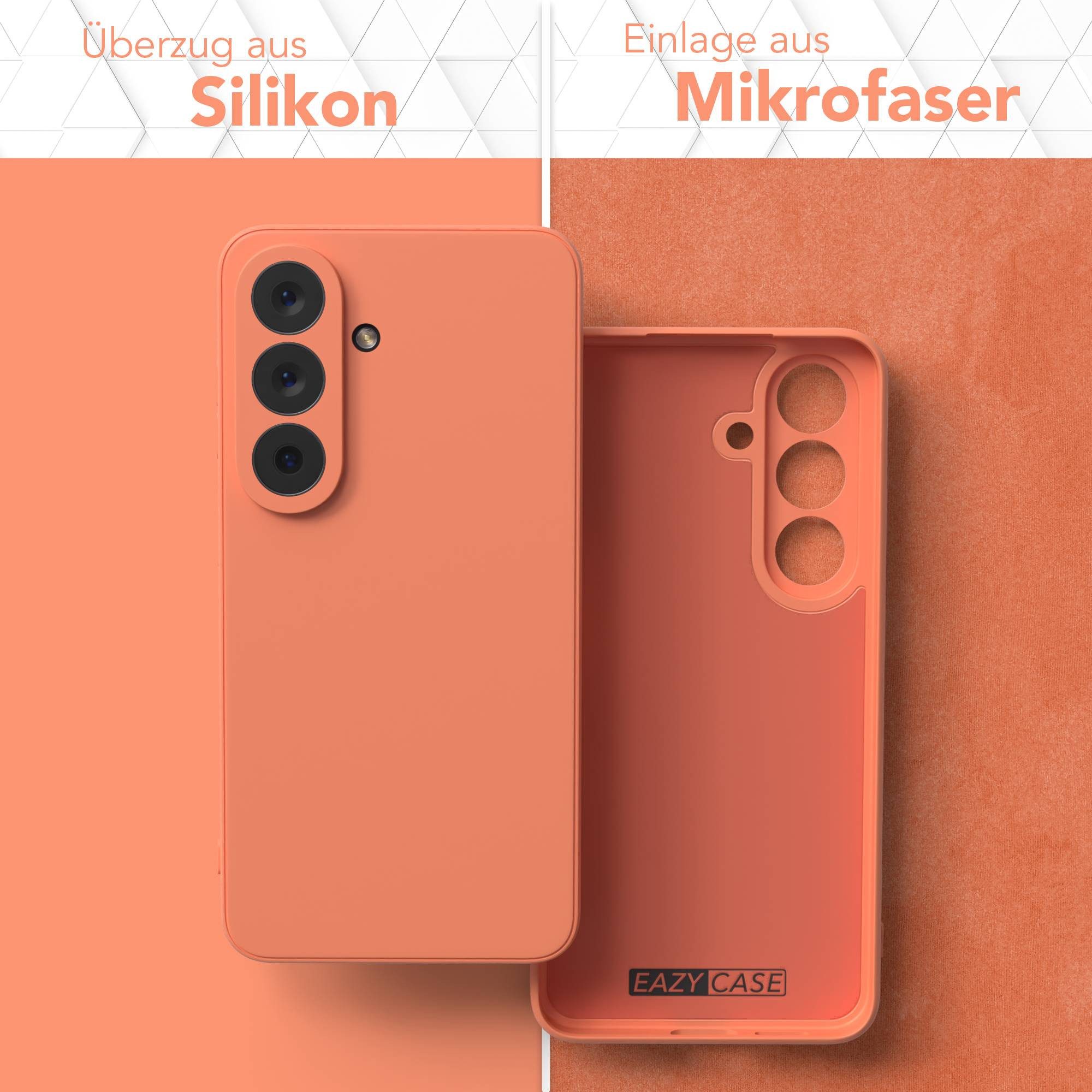 EAZY CASE Handyhülle TPU Hülle für Samsung Galaxy S26 6,3 Zoll, Schutzhülle mit Kameraschutz Telefonhülle elastisch Bumper tpu Orange