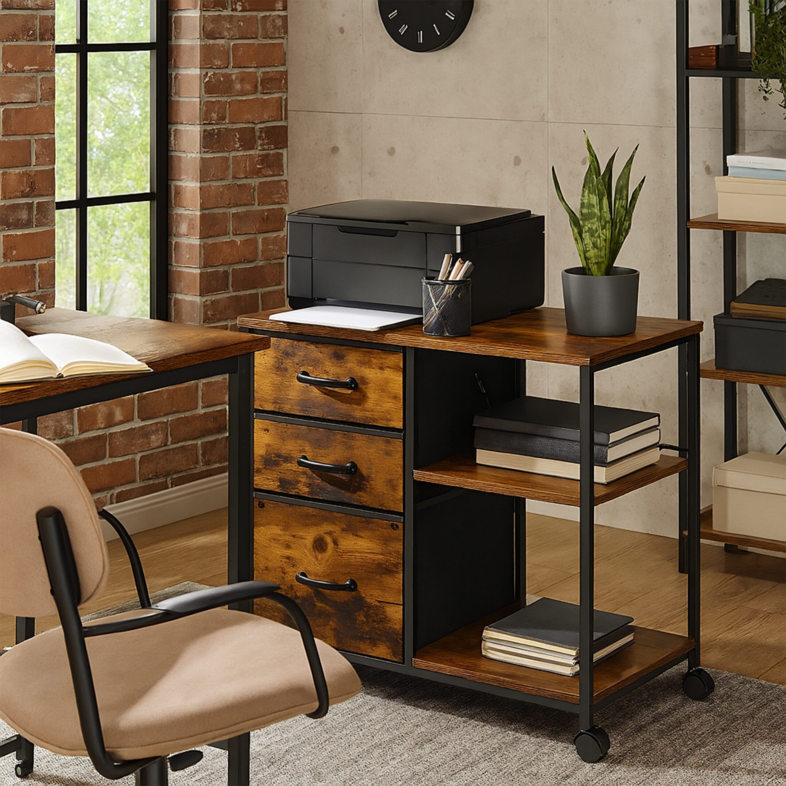 relaxdays Rollcontainer 3 Schubladen & Ablage günstig online kaufen