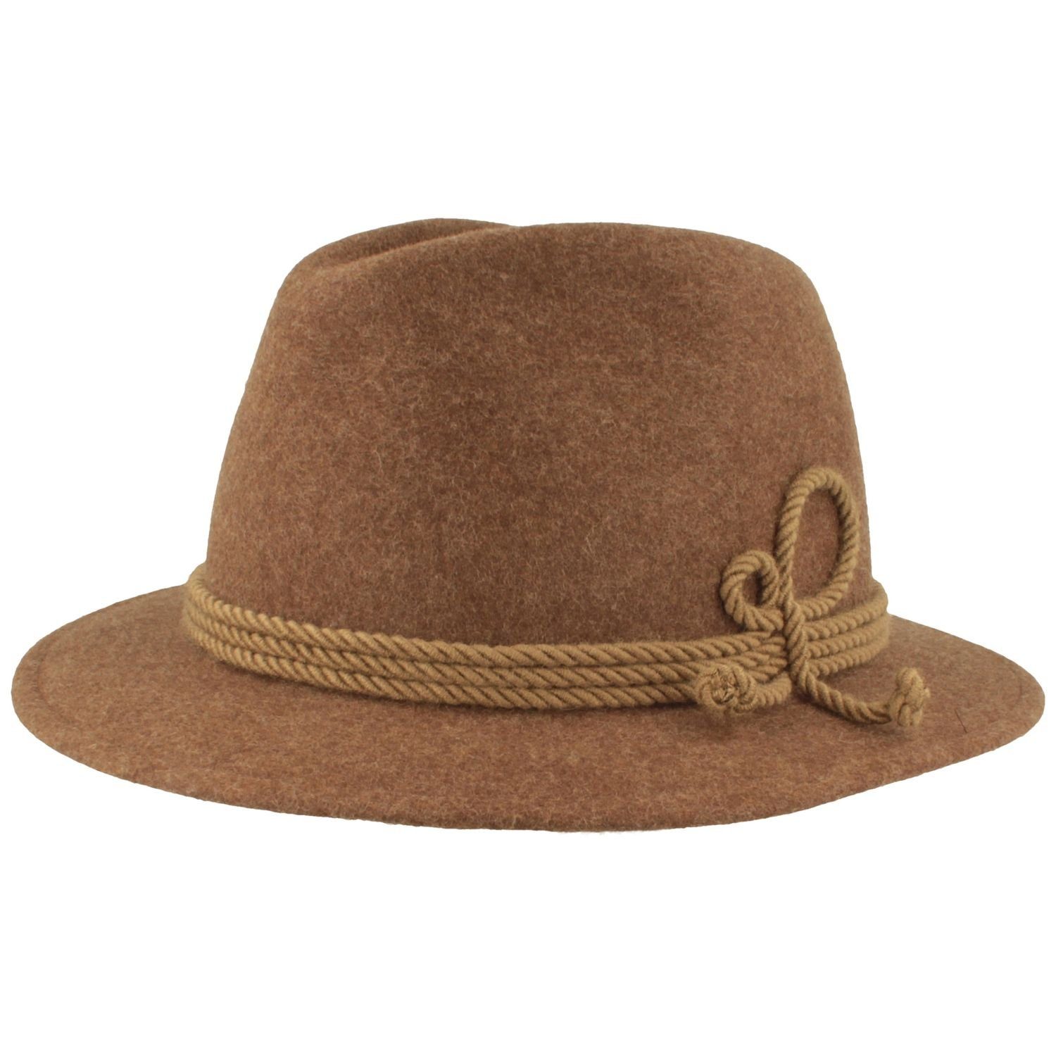 Hutmacher Zapf Filzhut Mittelbreiter Traveller mit 3-fach Kordel