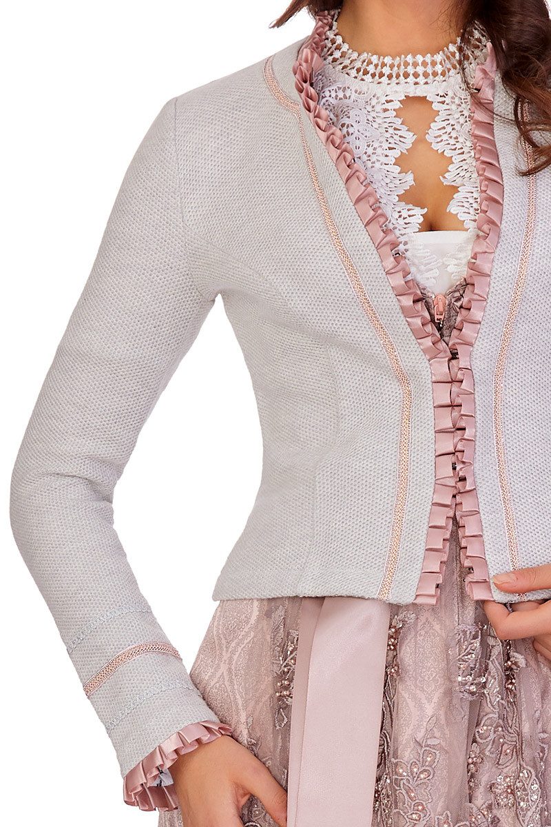 MarJo Trachtenjacke Trachtenjacke Damen - ELIONA - hellgrau günstig online kaufen