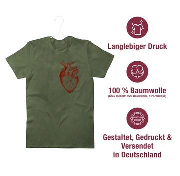 Shirtracer T-Shirt Herz Anatomie Nerd Geschenke