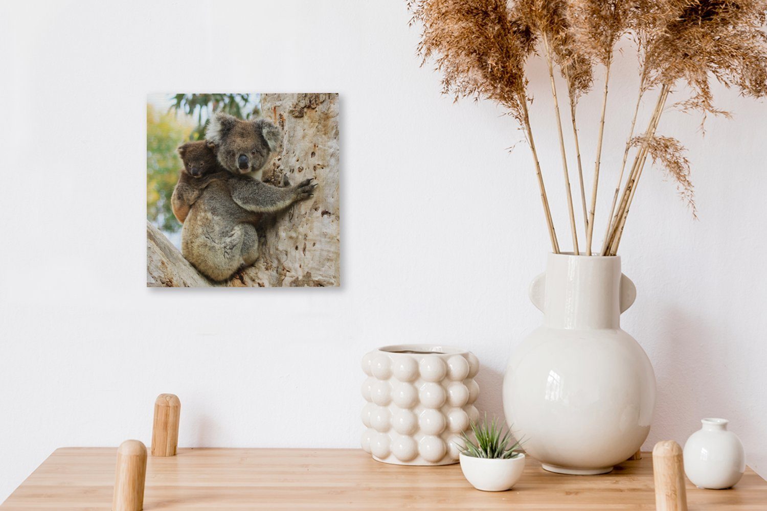 - Jungen Leinwandbild für Leinwand St), - Mädchen, Bilder OneMillionCanvasses® - Wohnzimmer (1 Koalas Kind - Baum Schlafzimmer