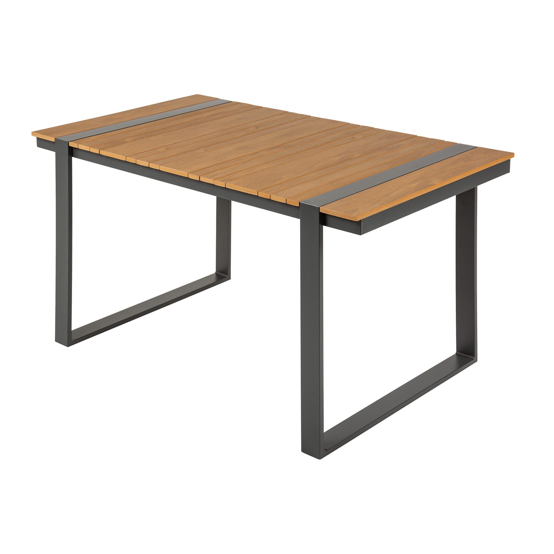 riess-ambiente Gartentisch TAMPA LOUNGE 125cm natur / grau (Einzelartikel, 1-St), wetterfest · Aluminium · Holz-Design · Outdoor · Terrasse · Modern