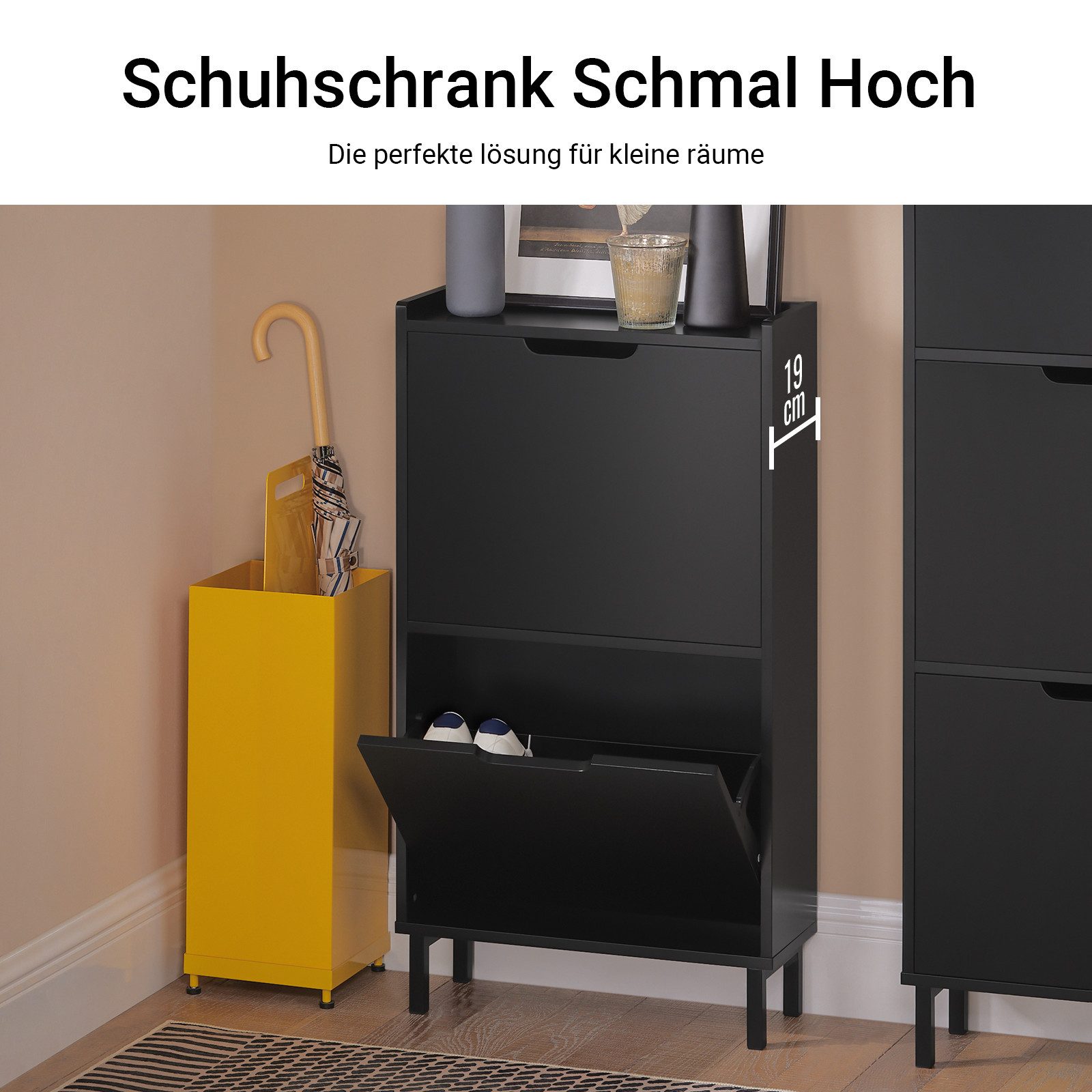 SoBuy Schuhkipper FSR151, Kommode Hoch, Flurschrank für Diele, Flur, Platzs günstig online kaufen
