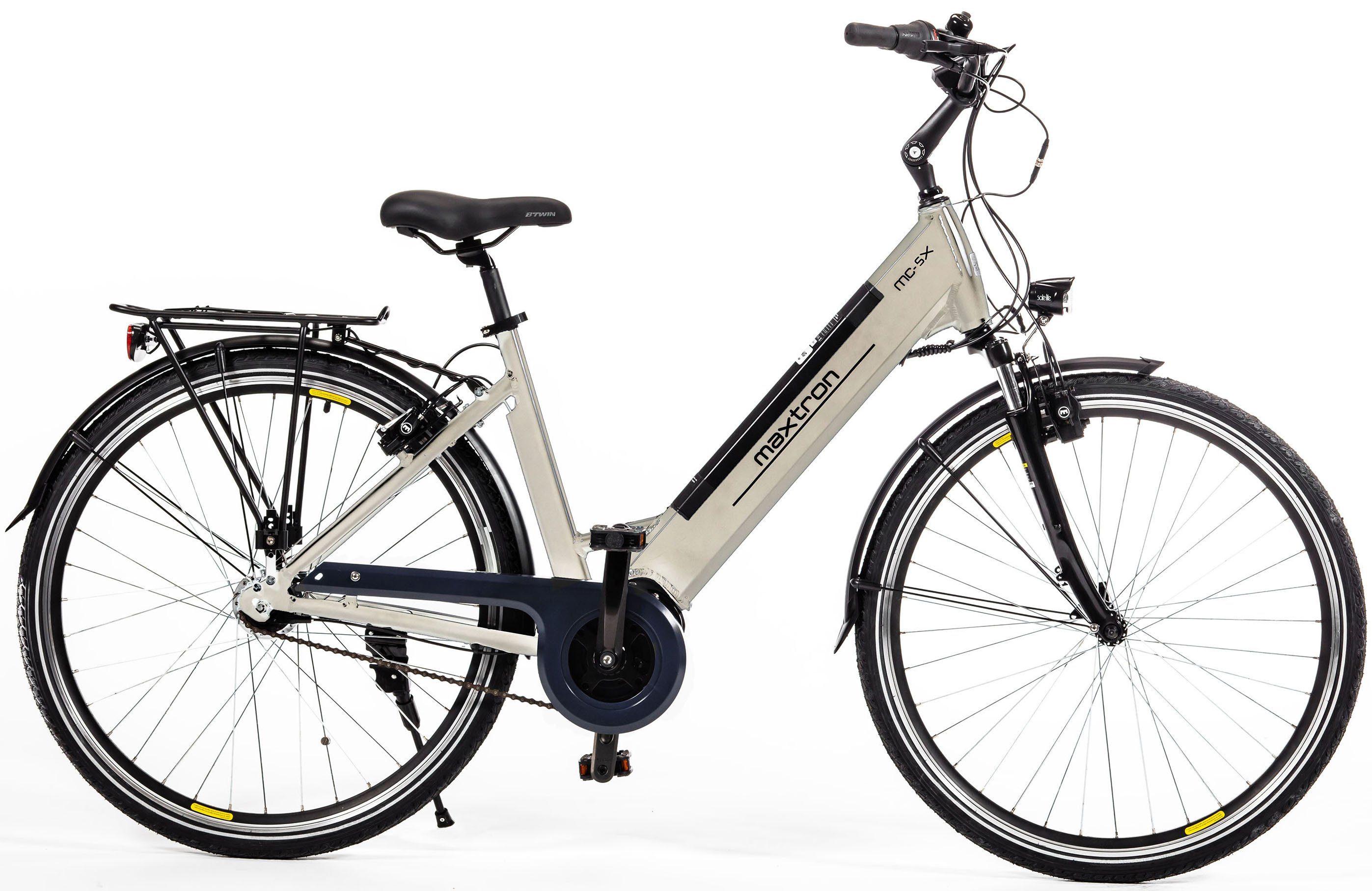 Maxtron E-Bike MC 5X, 7 Gang Shimano Nexus Schaltwerk, Nabenschaltung, Mittelmotor, 360 Wh Akku, Pedelec, Elektrofahrrad für Damen u. Herren, Cityrad