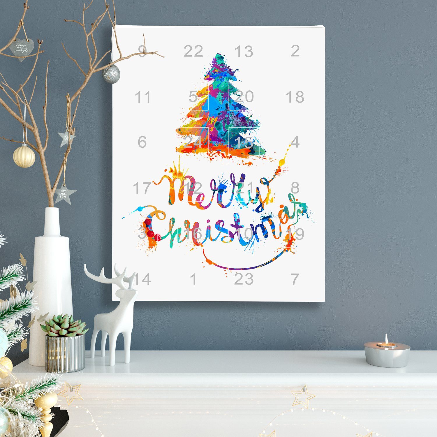 VALIOSA Schmuck-Adventskalender Merry Christmas Mode-Schmuck Adventskalender (24-tlg), 24-teilig (1 Set)