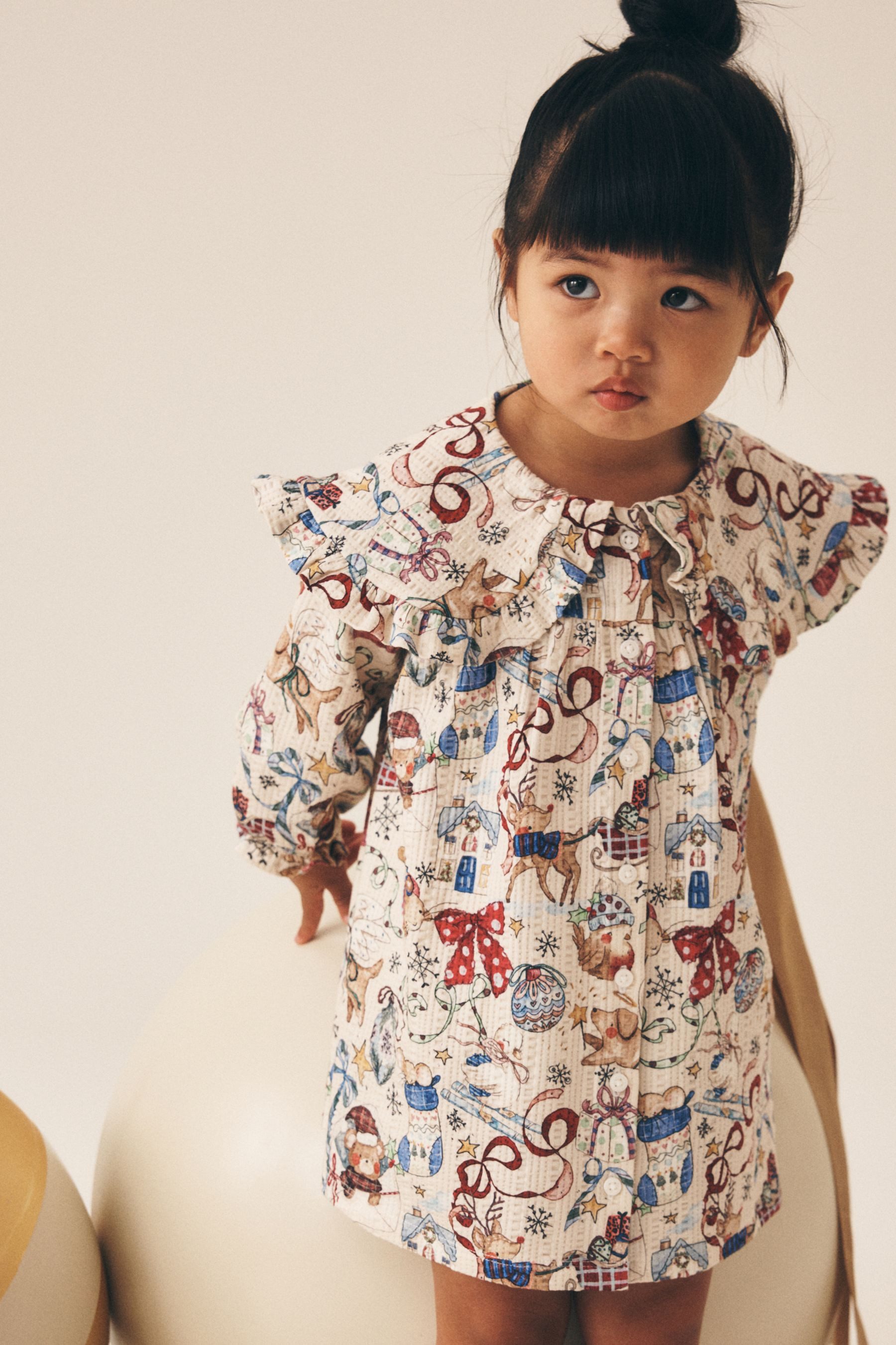 Next Jerseykleid Langarmkleid mit Kragen (1-tlg)