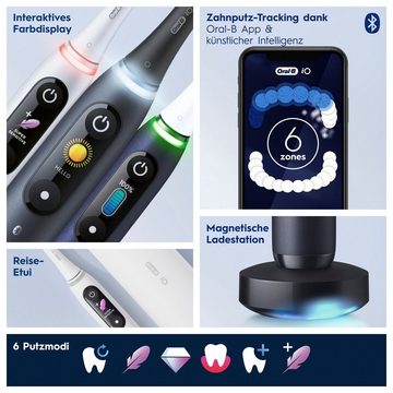 Oral-B Elektrische Zahnbürste iO Series 8, Aufsteckbürsten: 1 St., mit Reiseetui