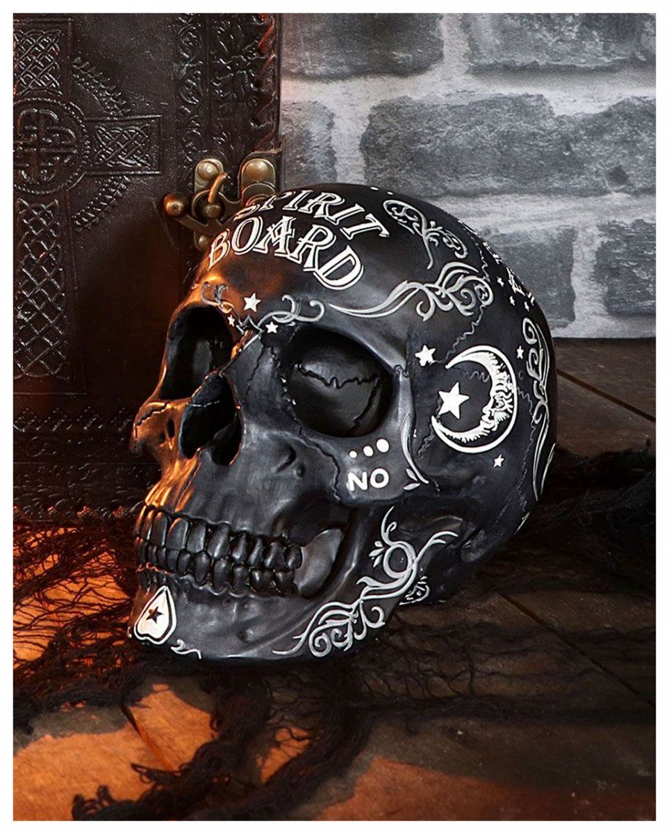 Horror-Shop Dekofigur Spirit als Gothic Skull Board Wohna Totenkopf Deko