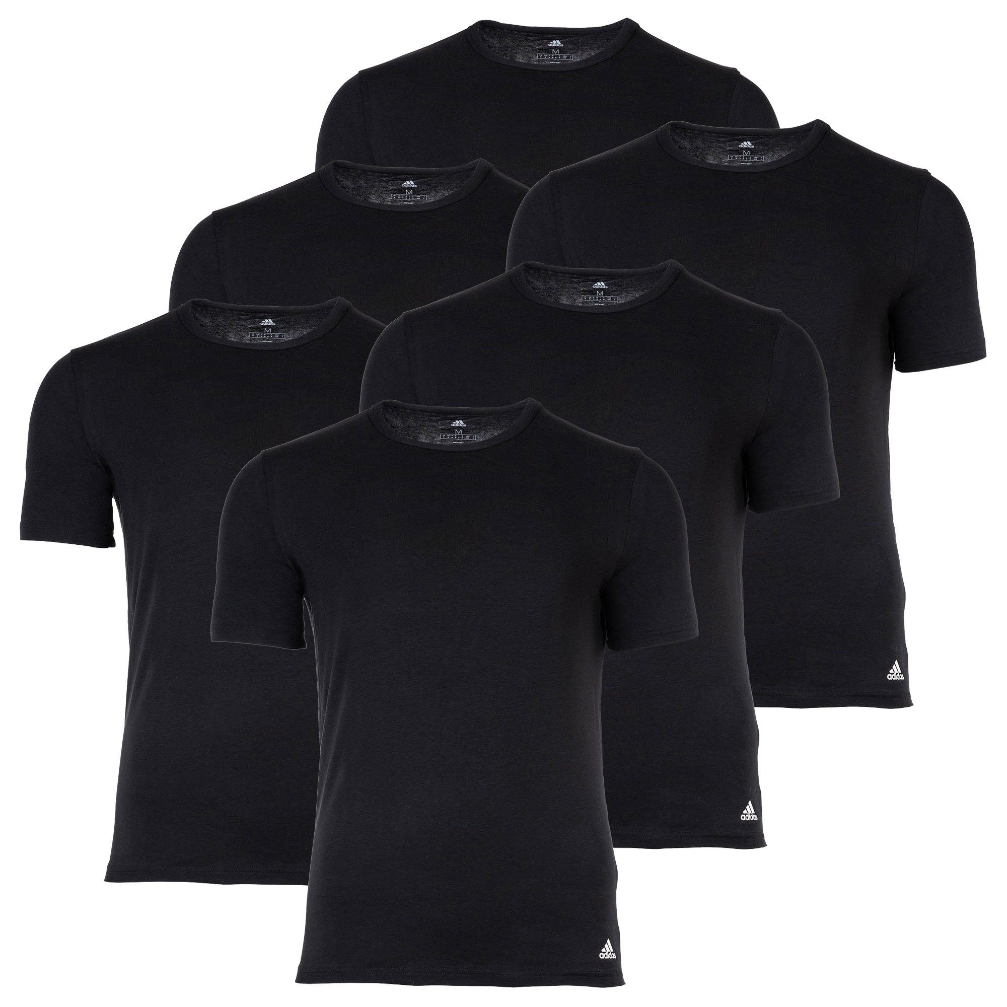 adidas Sportswear T-Shirt Herren T-Shirt, 6er Pack - Active Core Cotton Schwarz