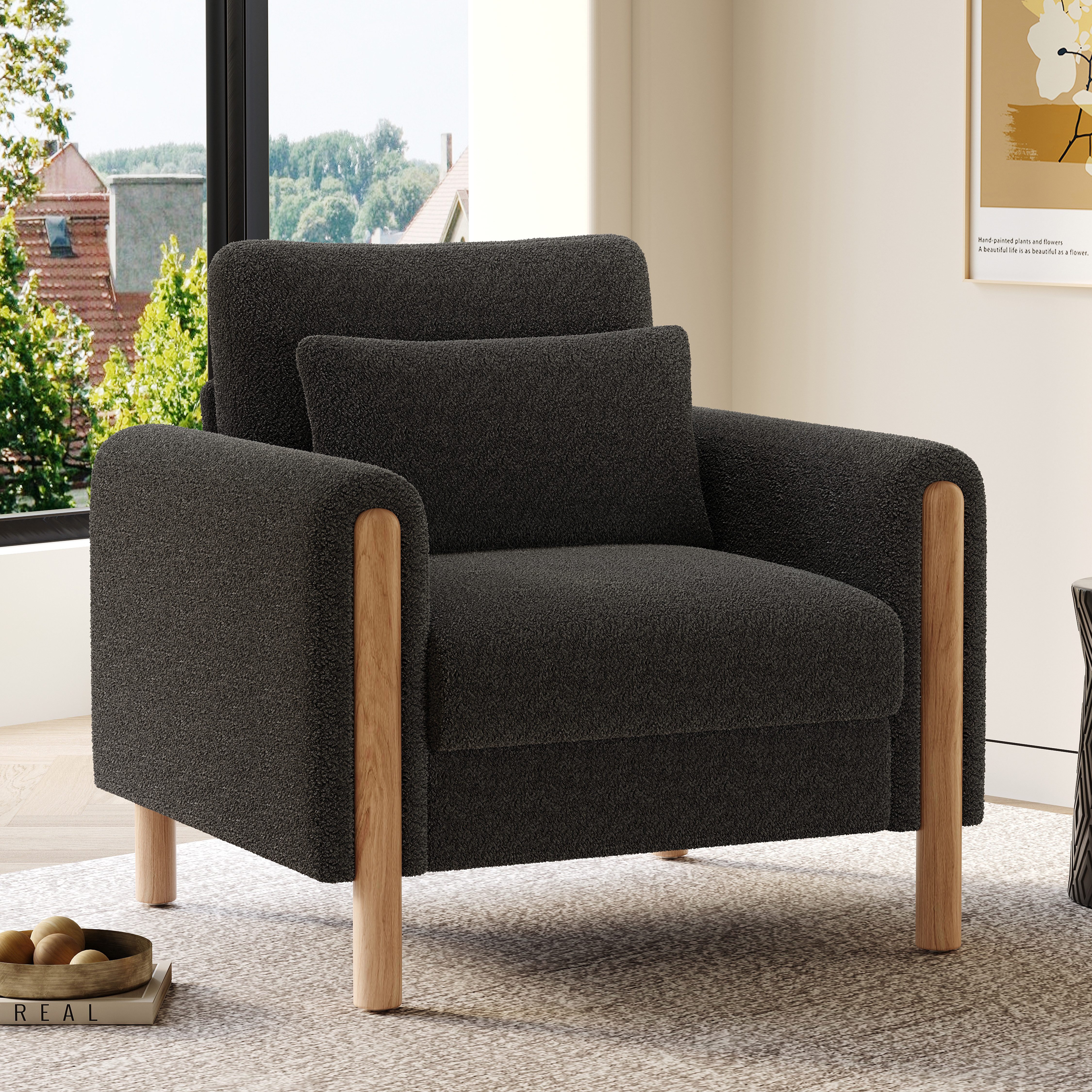 REDOM Sessel Loungesessel Einzelsessel (Moderner Teddy Chair, 1-St., mit Weicher Polsterung, Dickem Kissen), Polstersessel, Relaxsessel, Einzelsofa