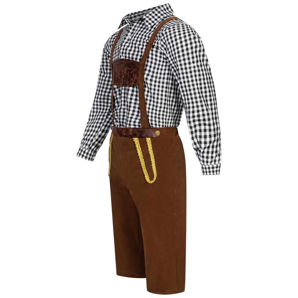 MIESEPETER Trachten-Kostüm, Kostüm-Set bestehend aus Hose mit Trägern und Hemd