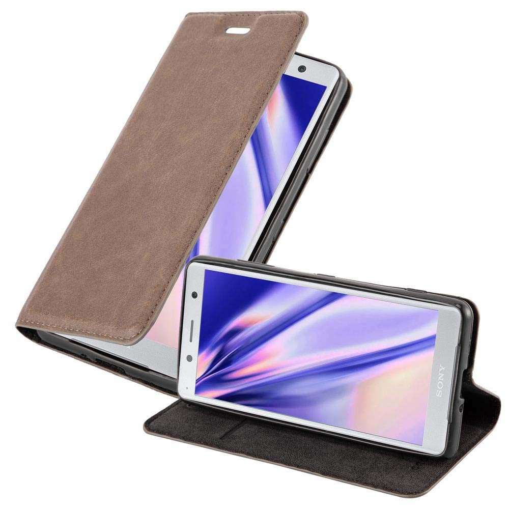 Cadorabo Smartphone-Hülle für Sony Xperia XZ2 Hülle mit Magnetverschluss Sony Xperia XZ2, Hülle Schutzhülle mit Standfunktion, Magnetverschluss und Kartenfach
