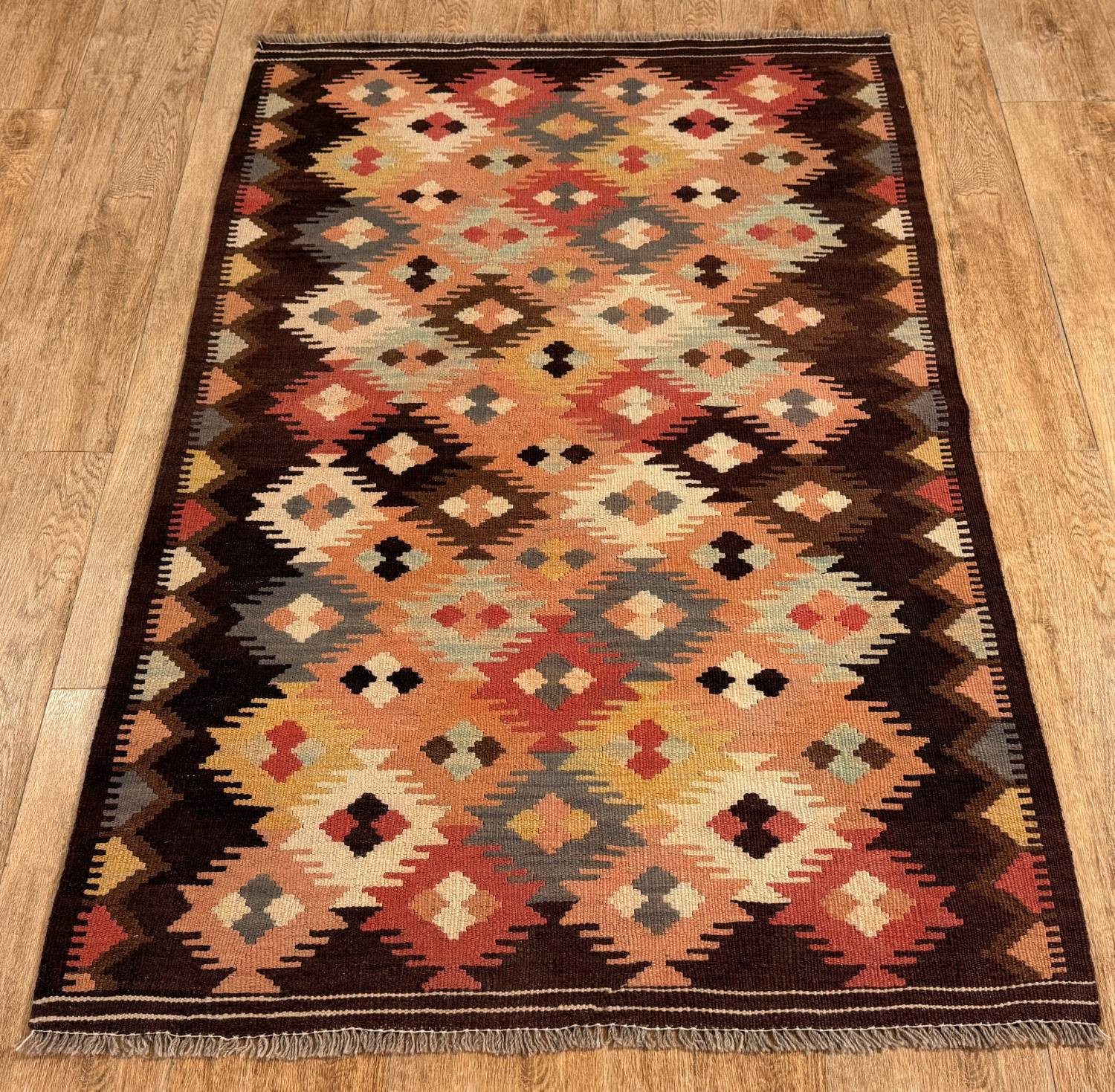 Rug Studios Teppich KELIM ORIGINAL HANDGEARBEITET, Rechteckig, Höhe: 5 mm, Handgefertigt, 98 x 151 cm, Multi