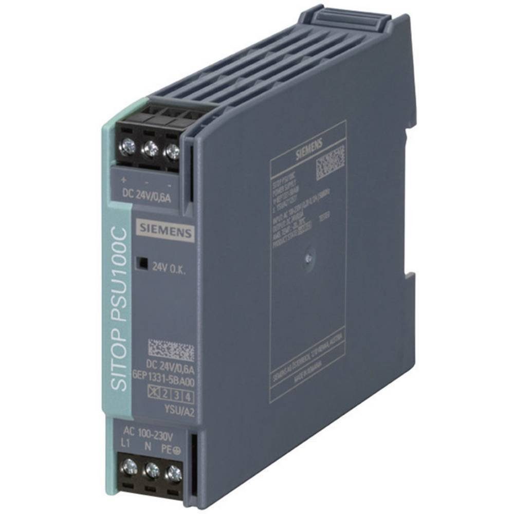 SIEMENS Hutschienen-Netzteil SITOP PSU100C 0.6 A 6EP13315BA00 Hutschienen-Netzteil