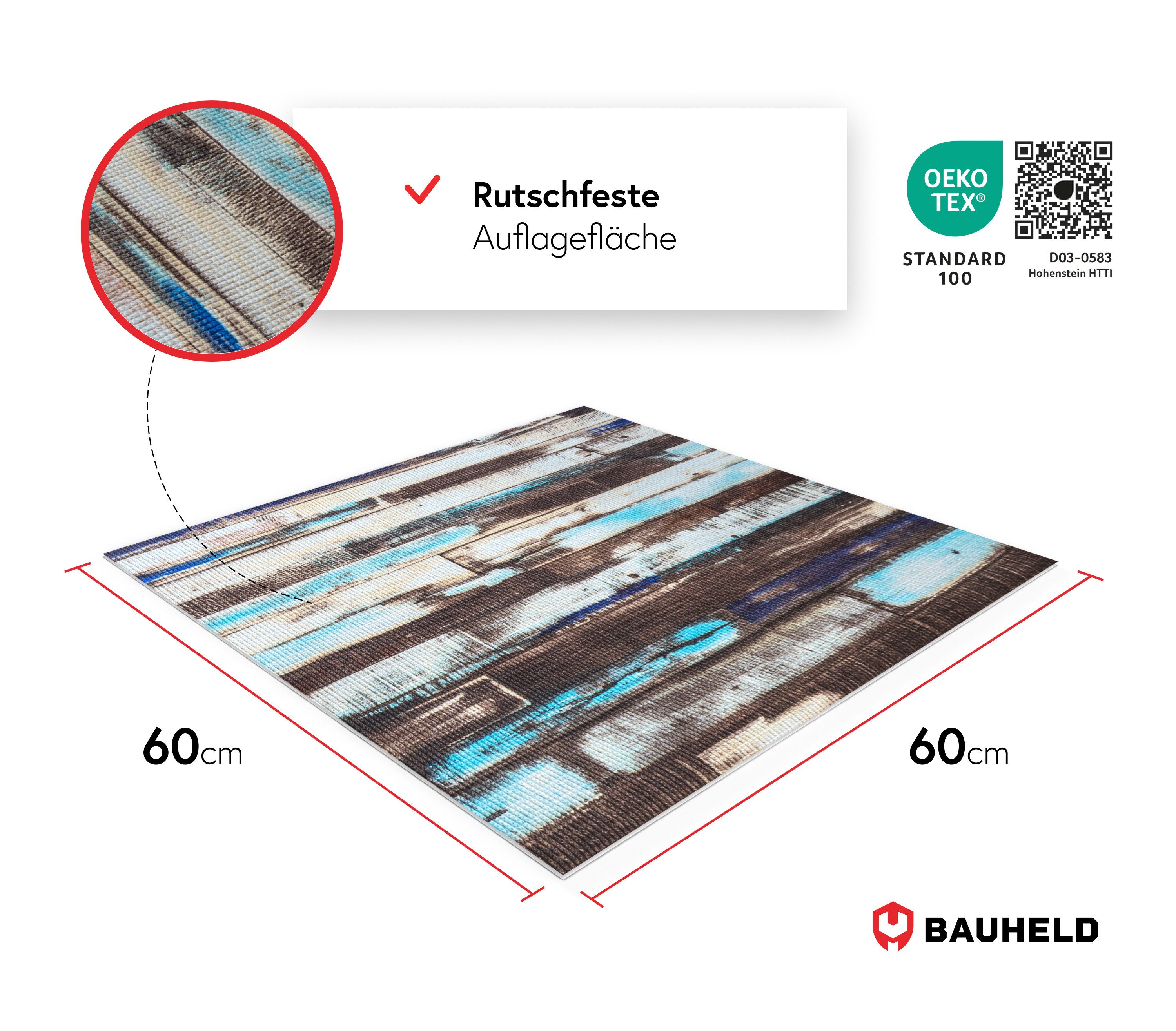 BAUHELD Antirutschmatte Waschmaschine [Made in Germany], 60x60 cm, Waschmaschinenauflage mit Vinyl-Beschichtung, Als Waschmaschinenbezug, Waschmaschinenabdeckung, Auch für Trockner