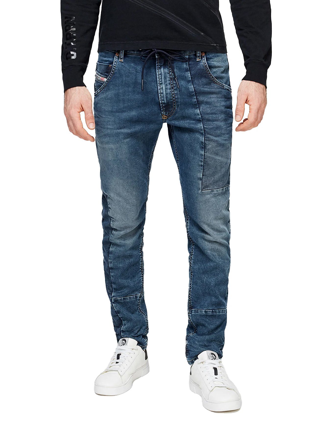 Diesel Tapered-fit-Jeans Patchwork JoggJeans - Krooley 069TX - Länge:32 | Tapered Jeans