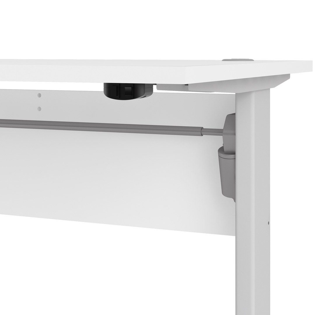 elektrische ebuy24 Prisme Hebe-Senk-Funktion Schreibtisch Weiß Schreibtisch