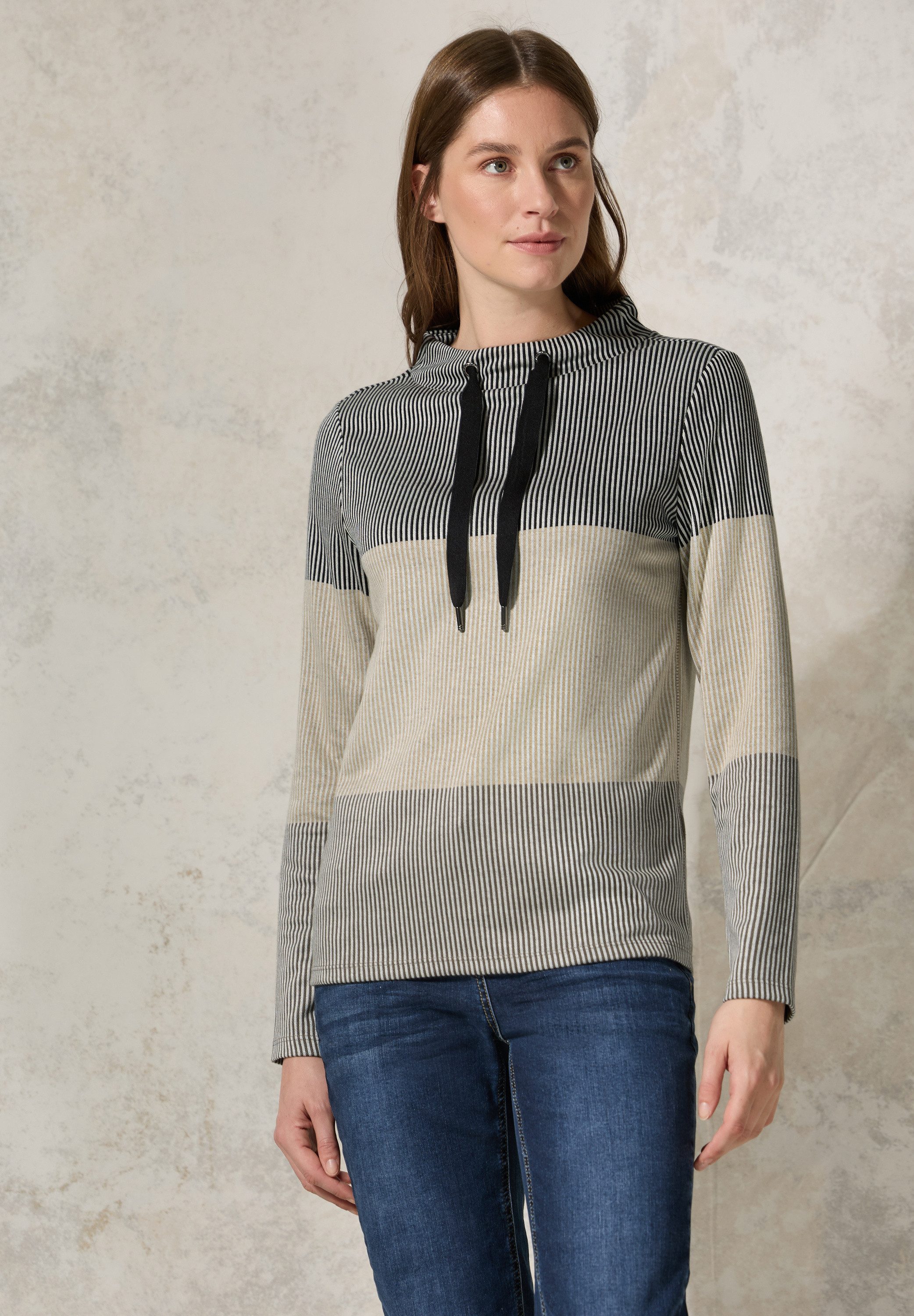 CECIL Langarmshirt aus strecthigem Viskosematerial günstig online kaufen