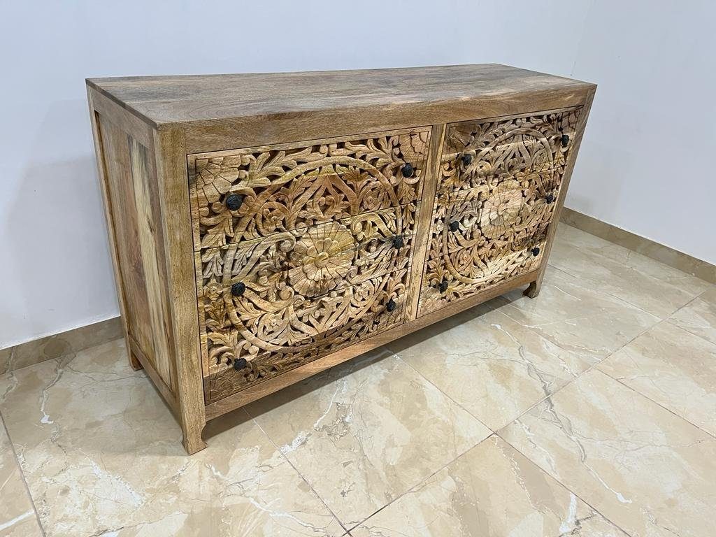 Sideboard Samir 170 Natur Oriental Galerie cm Handarbeit Unterschrank Indien