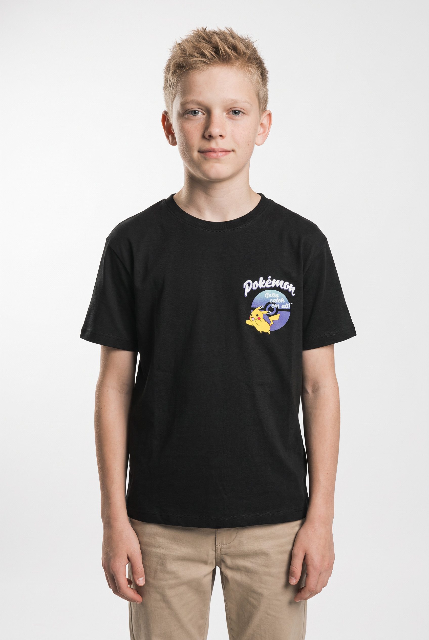 Name It T-Shirt NKMMATH POKEMON SS NREG TOP BOX SKY Baumwollmischung, regular fit