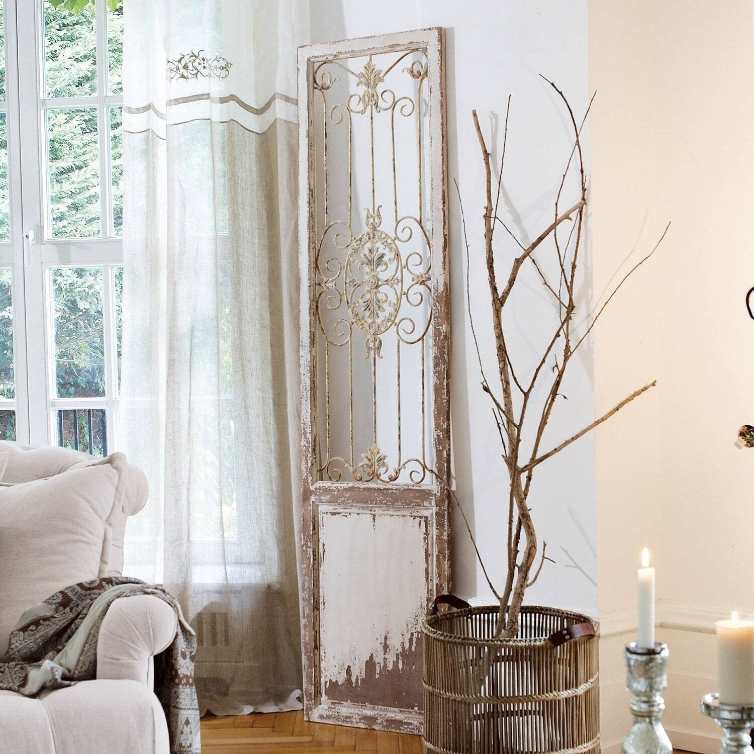 Mirabeau Paravent Deko-Paneel Versailles antikweiß günstig online kaufen