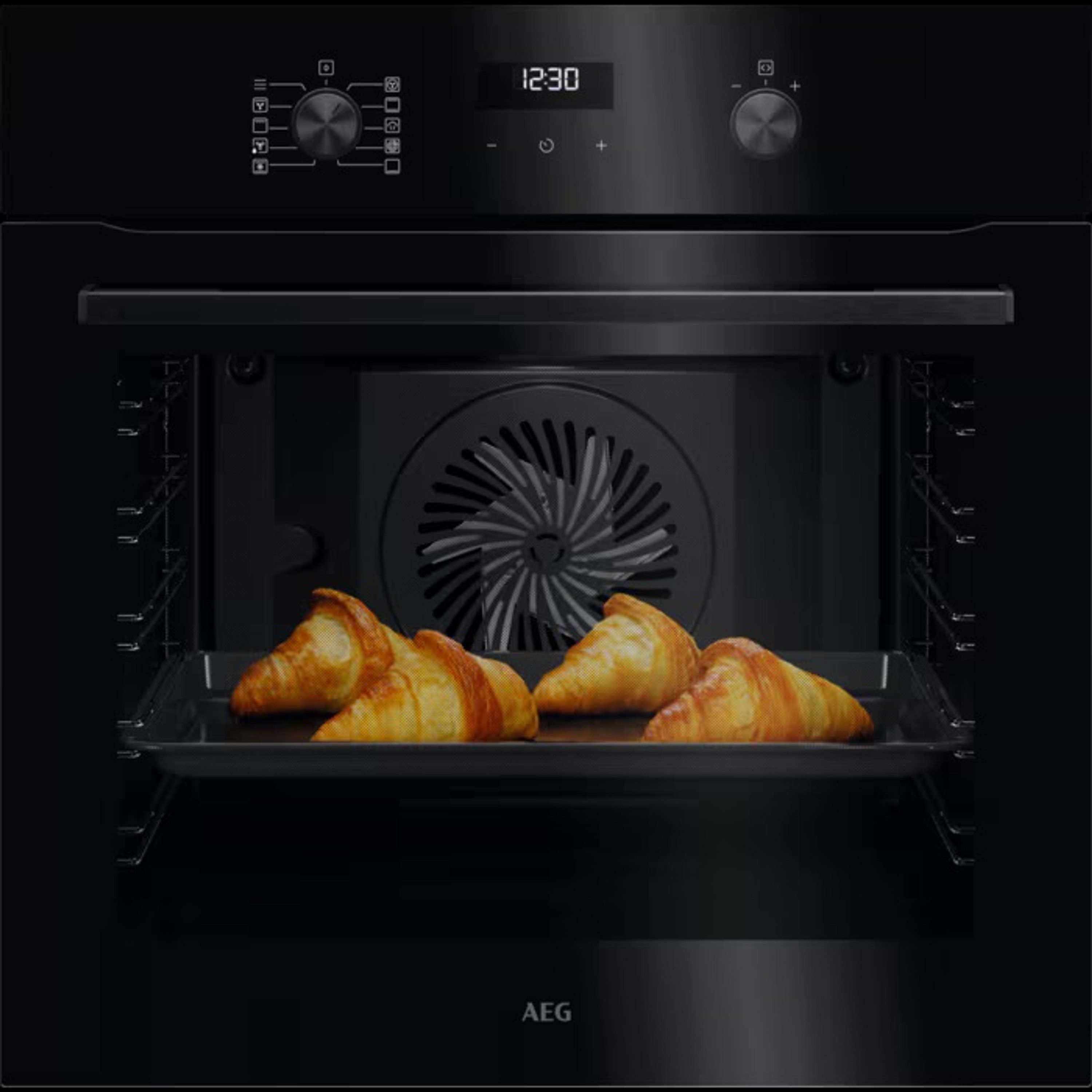 AEG Einbaubackofen 5000 NBA5A20AK, mit Side grids Easy entry, Grillstufe, Multifunktion Kochen, SteamBake