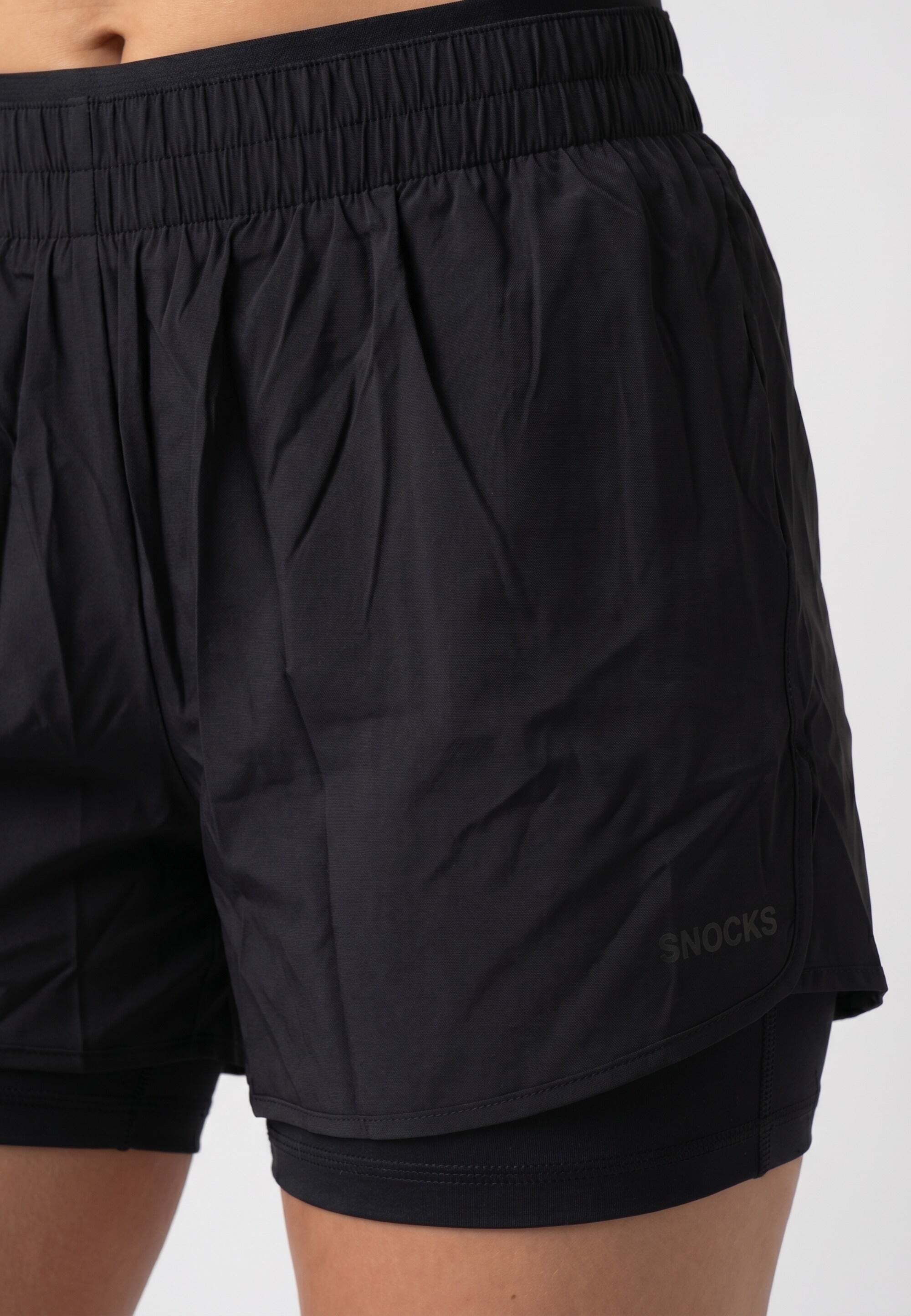SNOCKS Trainingsshorts Damen kurze Sport Hose (1-tlg) mit integrierten Jersey-Tights