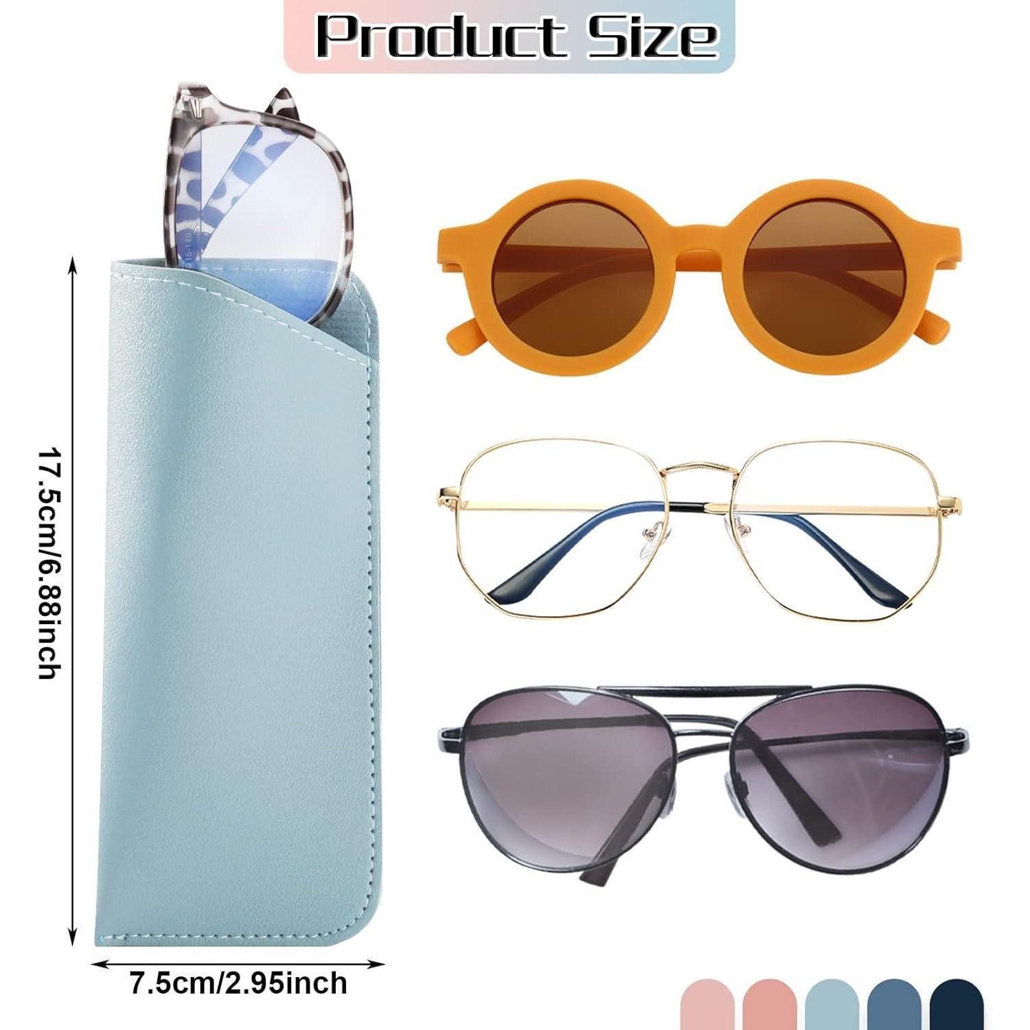 LuxusKollektion Sonnenbrille 6 Stück Weiches Brillenetui Leder Sonnenbrille günstig online kaufen