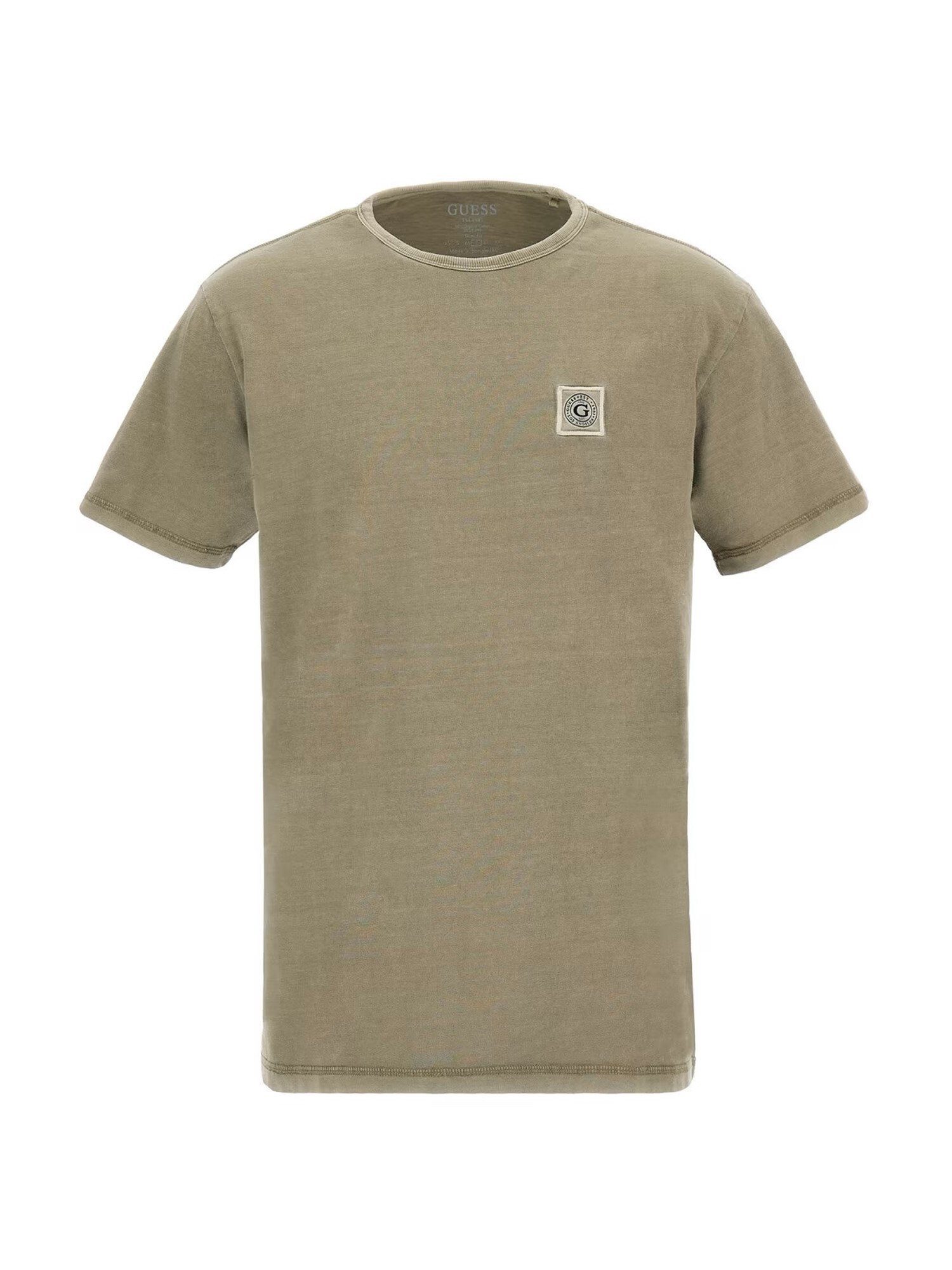 Shirt Kurzarm mit T-Shirt (1-tlg) TREATED grün Guess T-Shirt PATCH