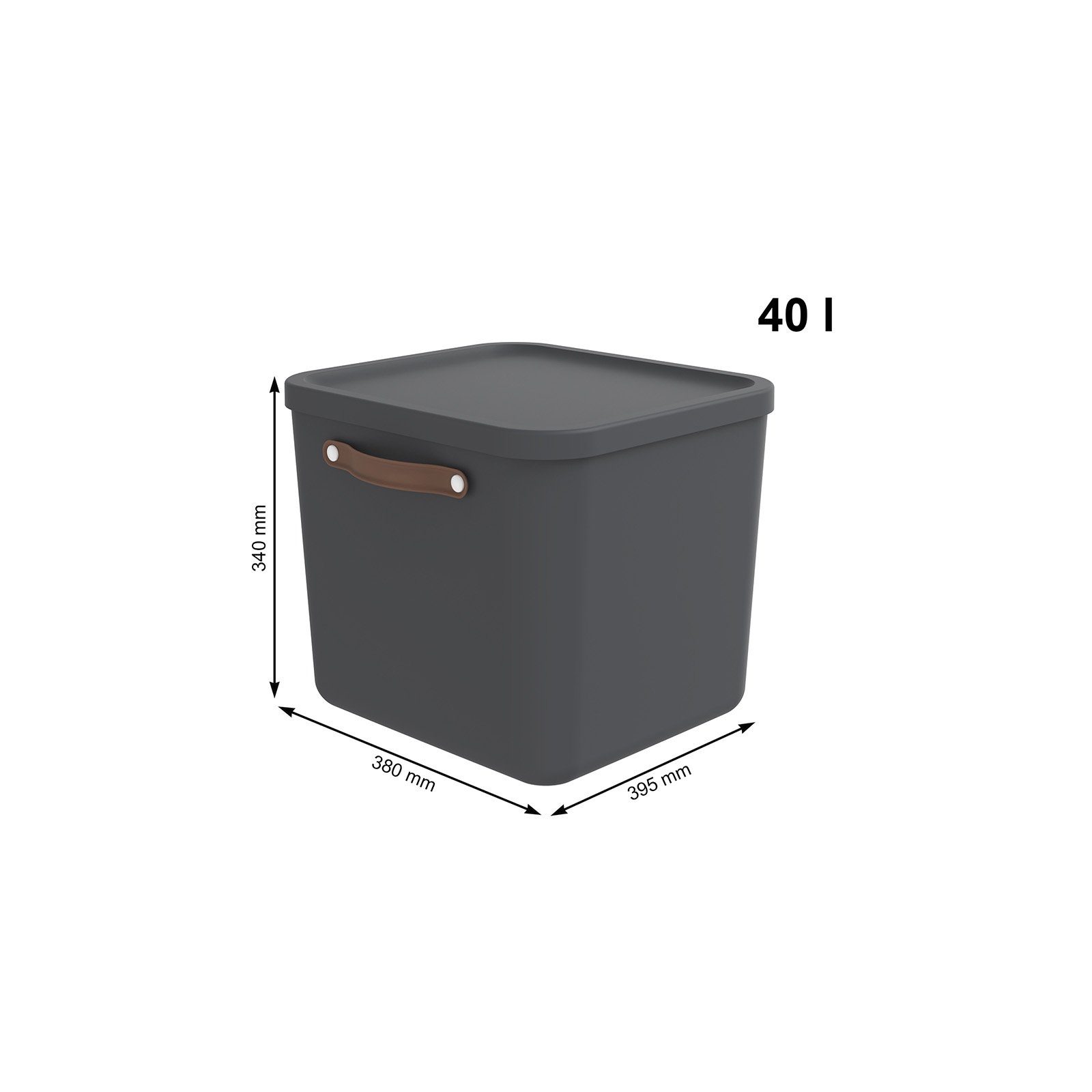 ROTHO Aufbewahrungsbox Aufbewahrungsbox mit Deckel 40 l MALOJA – Bild 4 von 5