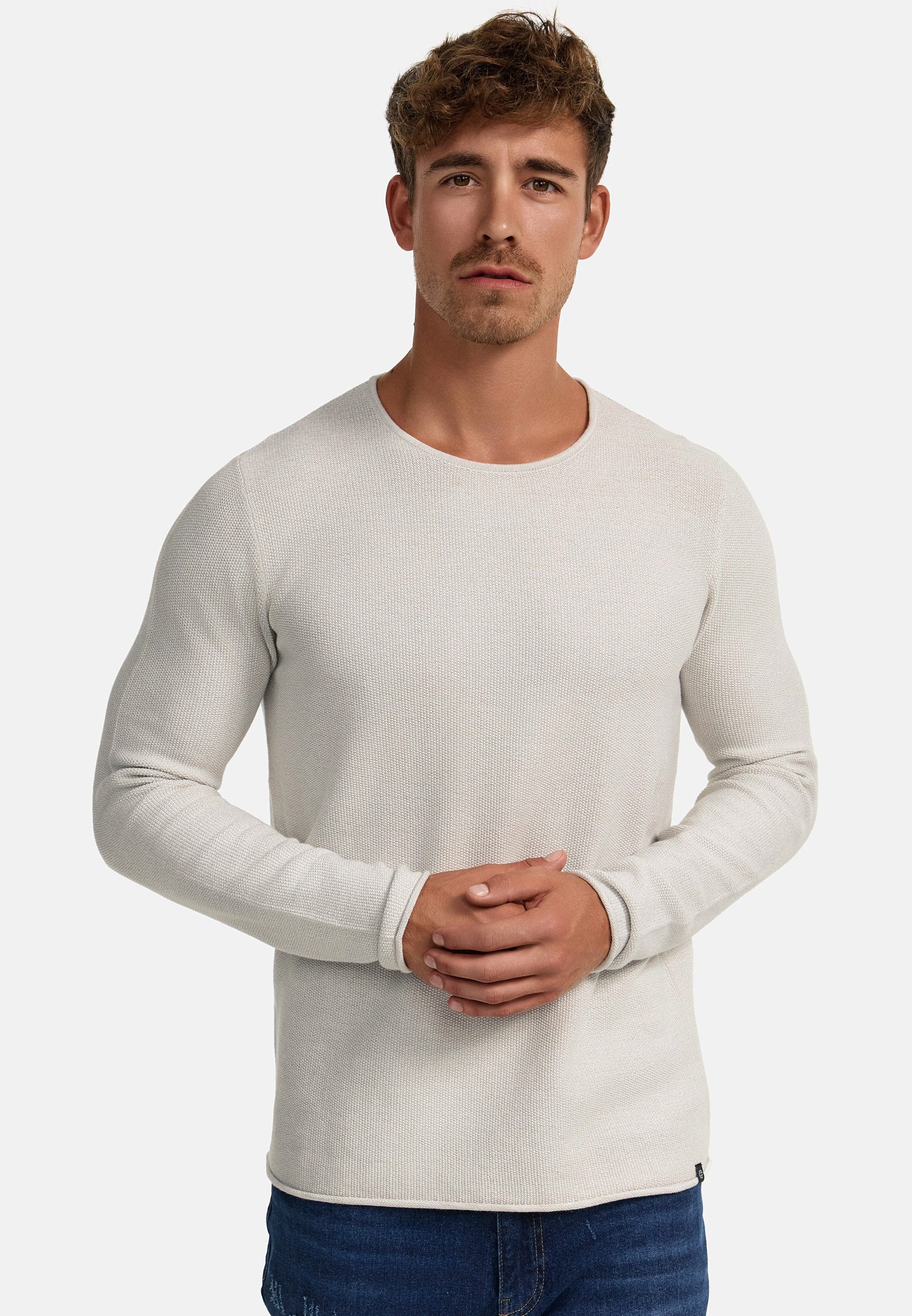 Indicode Strickpullover Herren Loakim Pullover Herrenpullover aus elastischer Baumwoll-Qualität, Rundhalsausschnitt