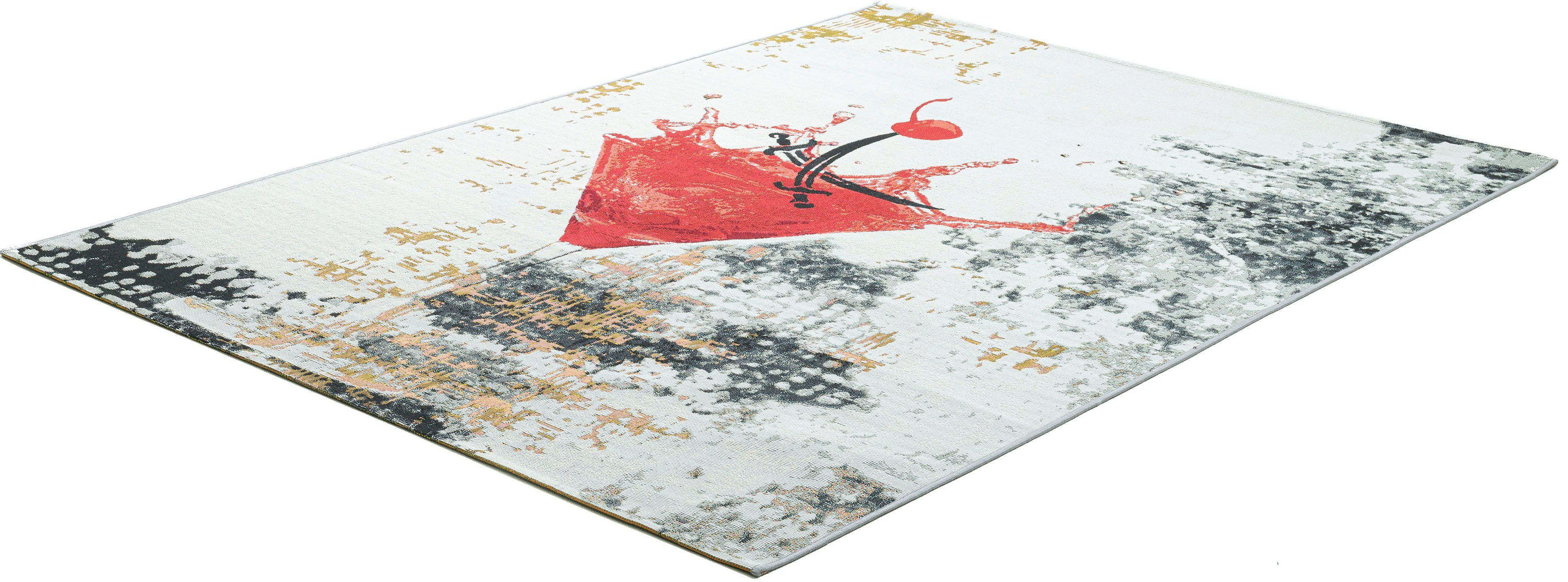 Sansibar Teppich Rantum Beach SA-027, rechteckig, Höhe: 3 mm, Flachgewebe, modernes Design, In- und Outdoor geeignet