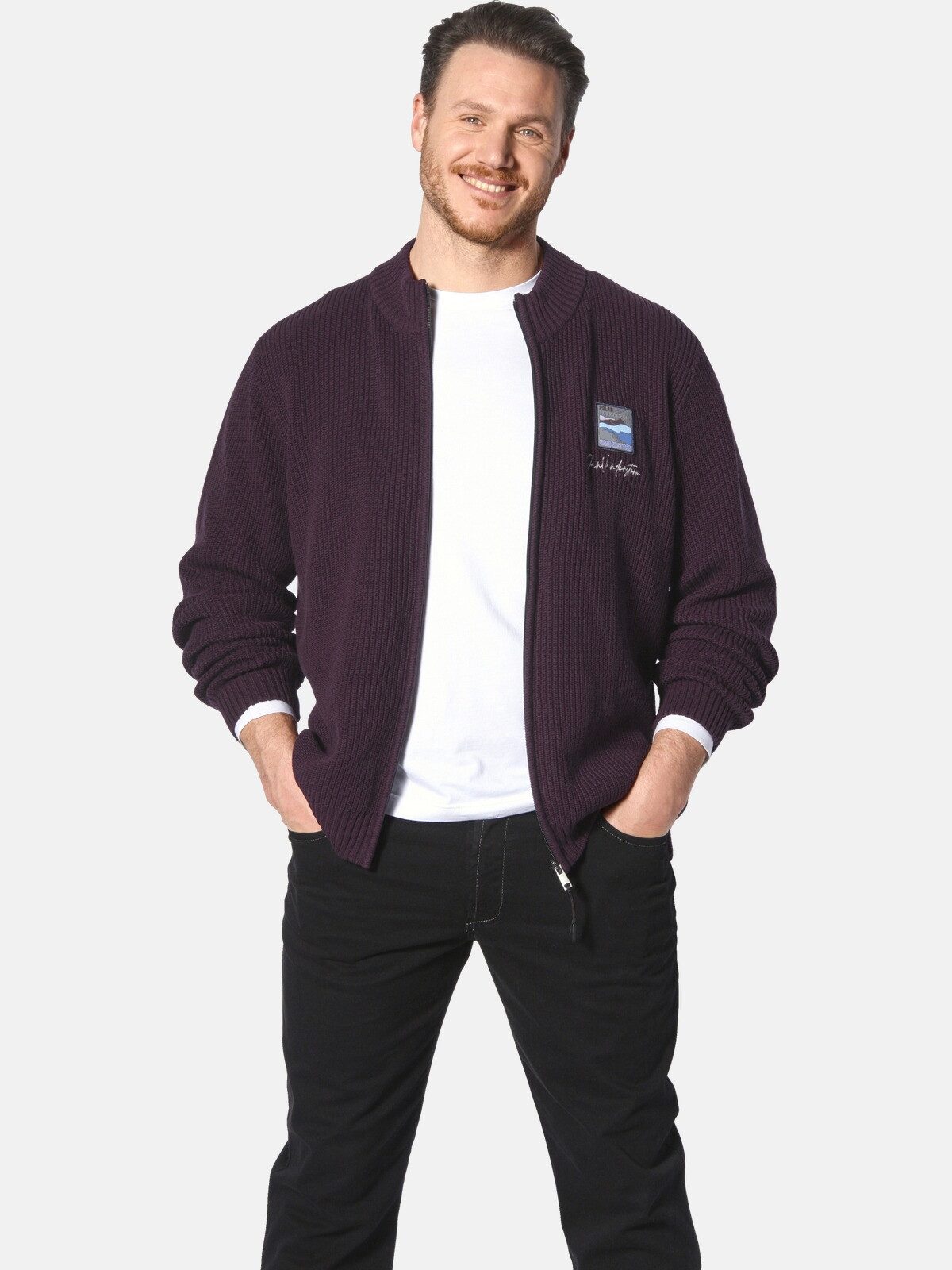 Jan Vanderstorm Strickjacke OLETARVIN mit Reißverschluss günstig online kaufen