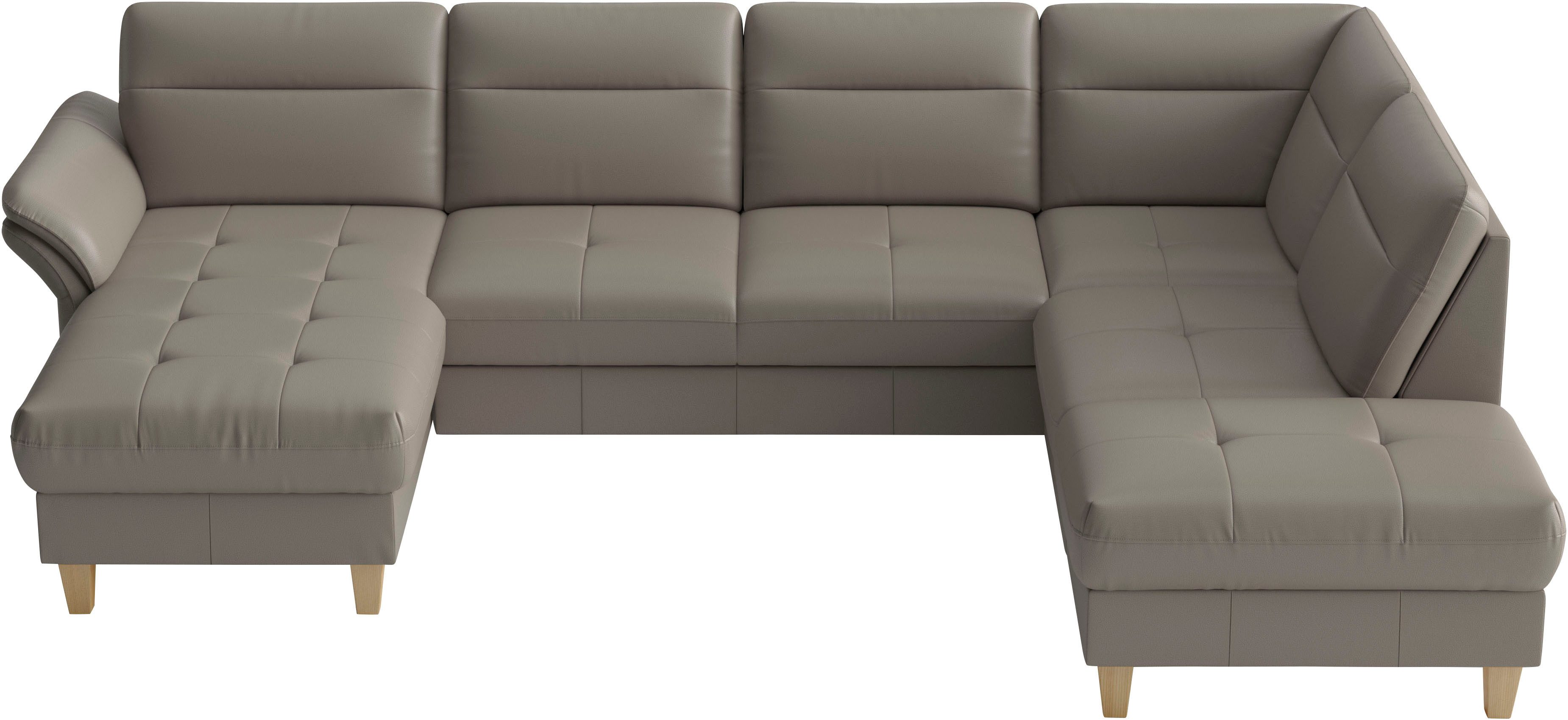 sit&more Wohnlandschaft Pamela, U-Form, B: 292 cm, Leder
